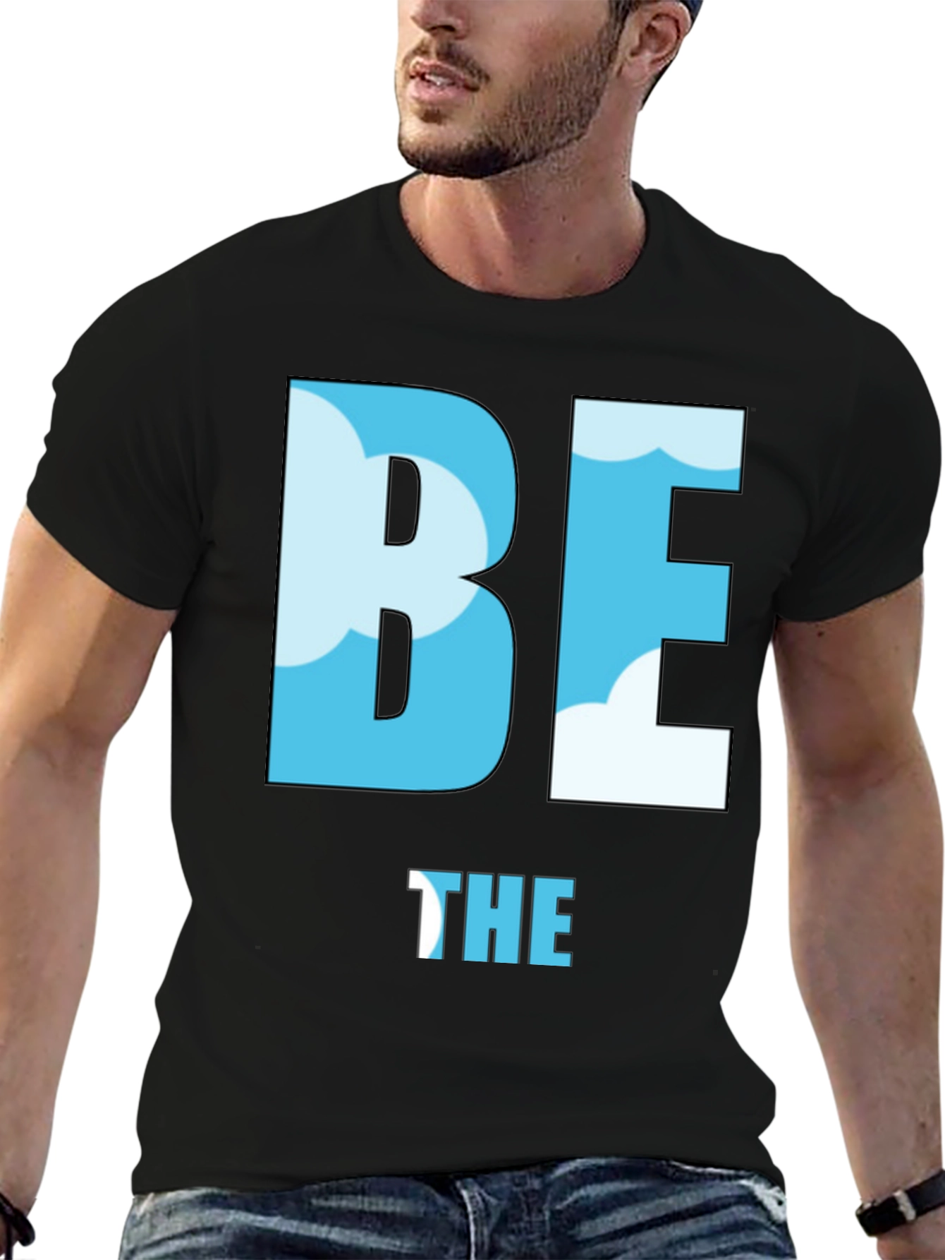 Be the Sky T-Shirt - Cloud Design Black Tee