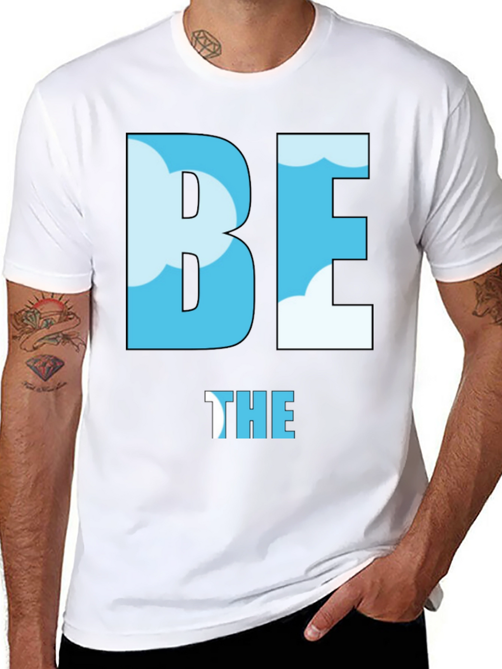 Be the Sky T-Shirt - Cloud Design Black Tee