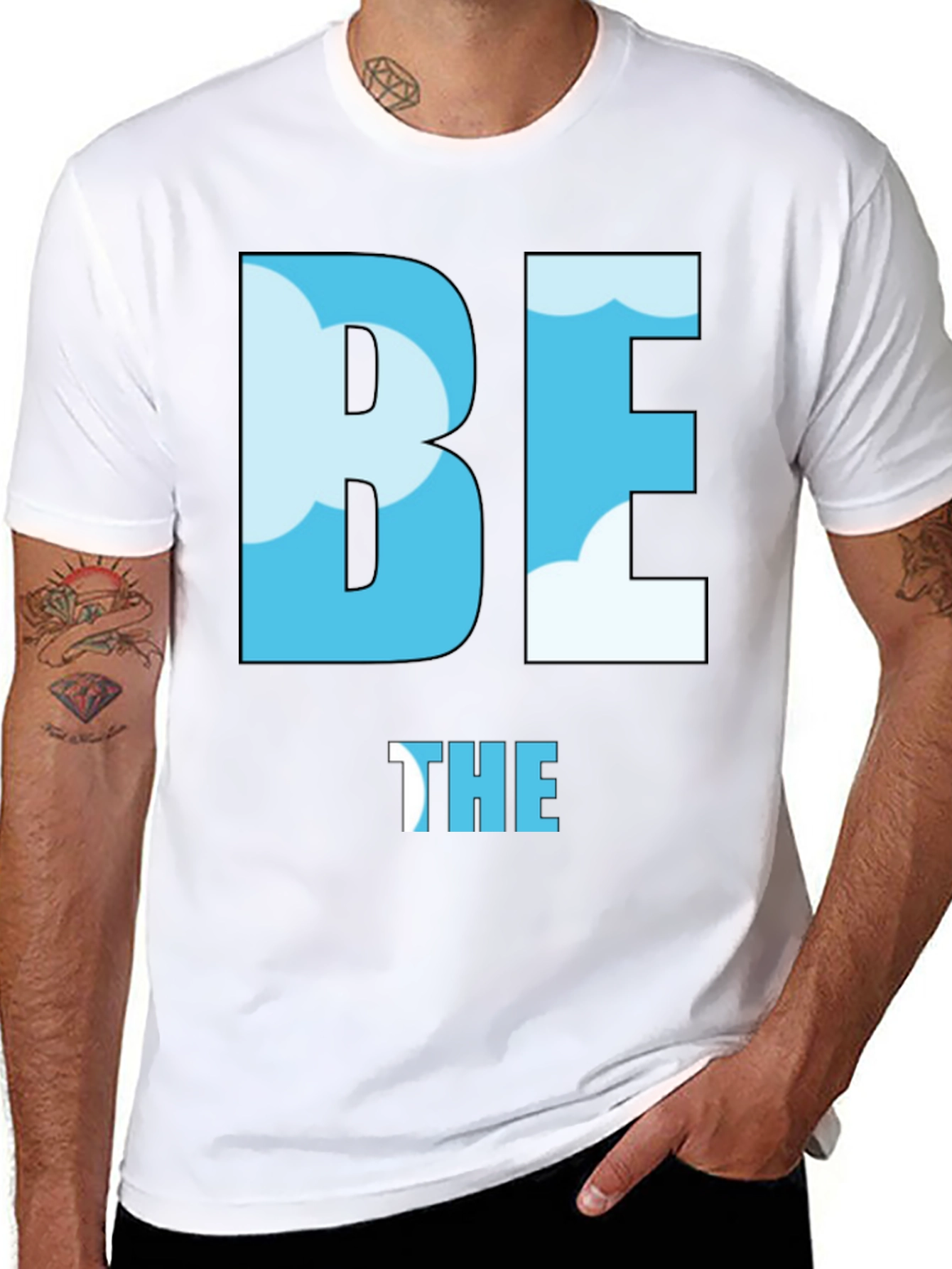 Be the Sky T-Shirt - Cloud Design Black Tee