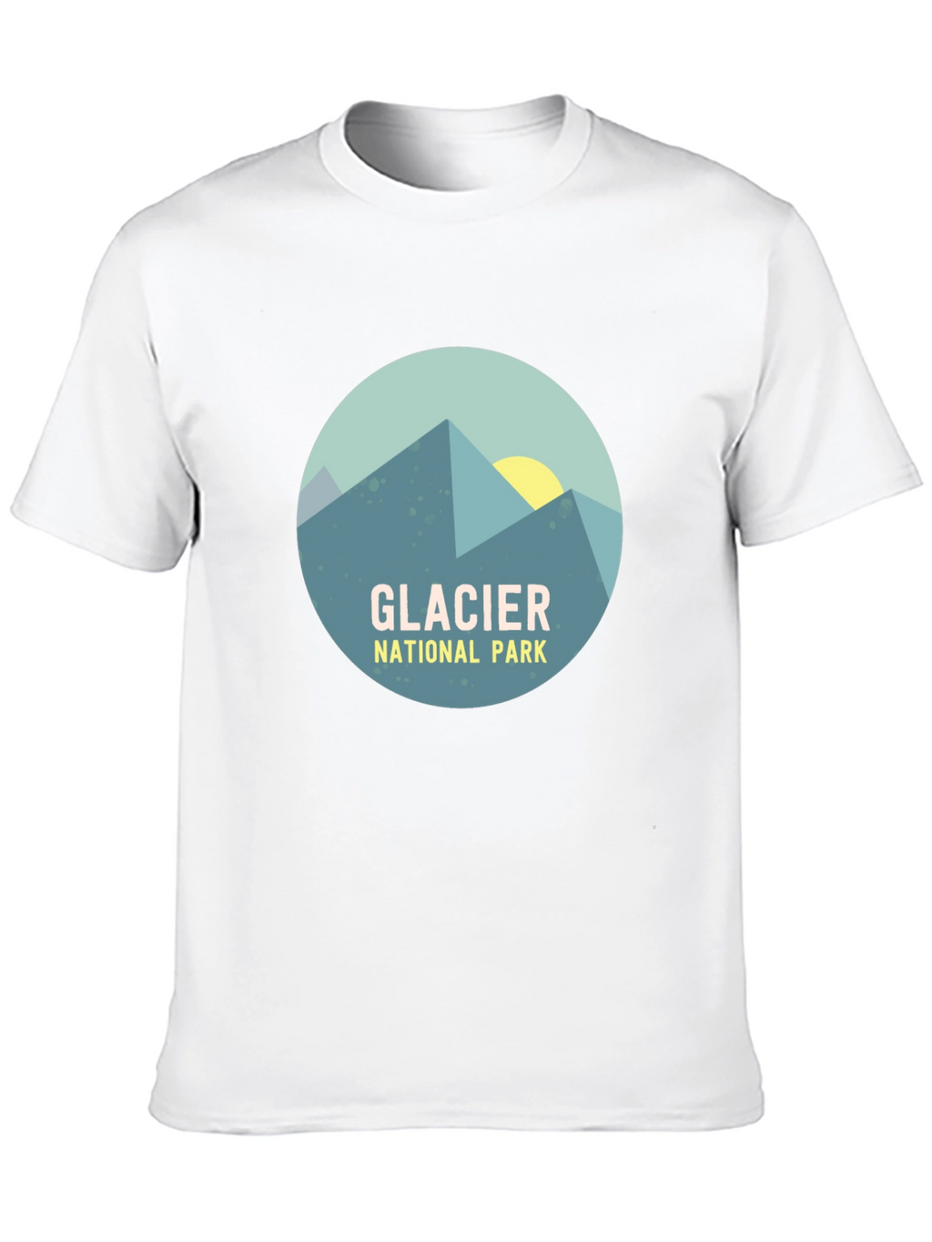 Glacier National Park Graphic T-Shirt - Mountain Design