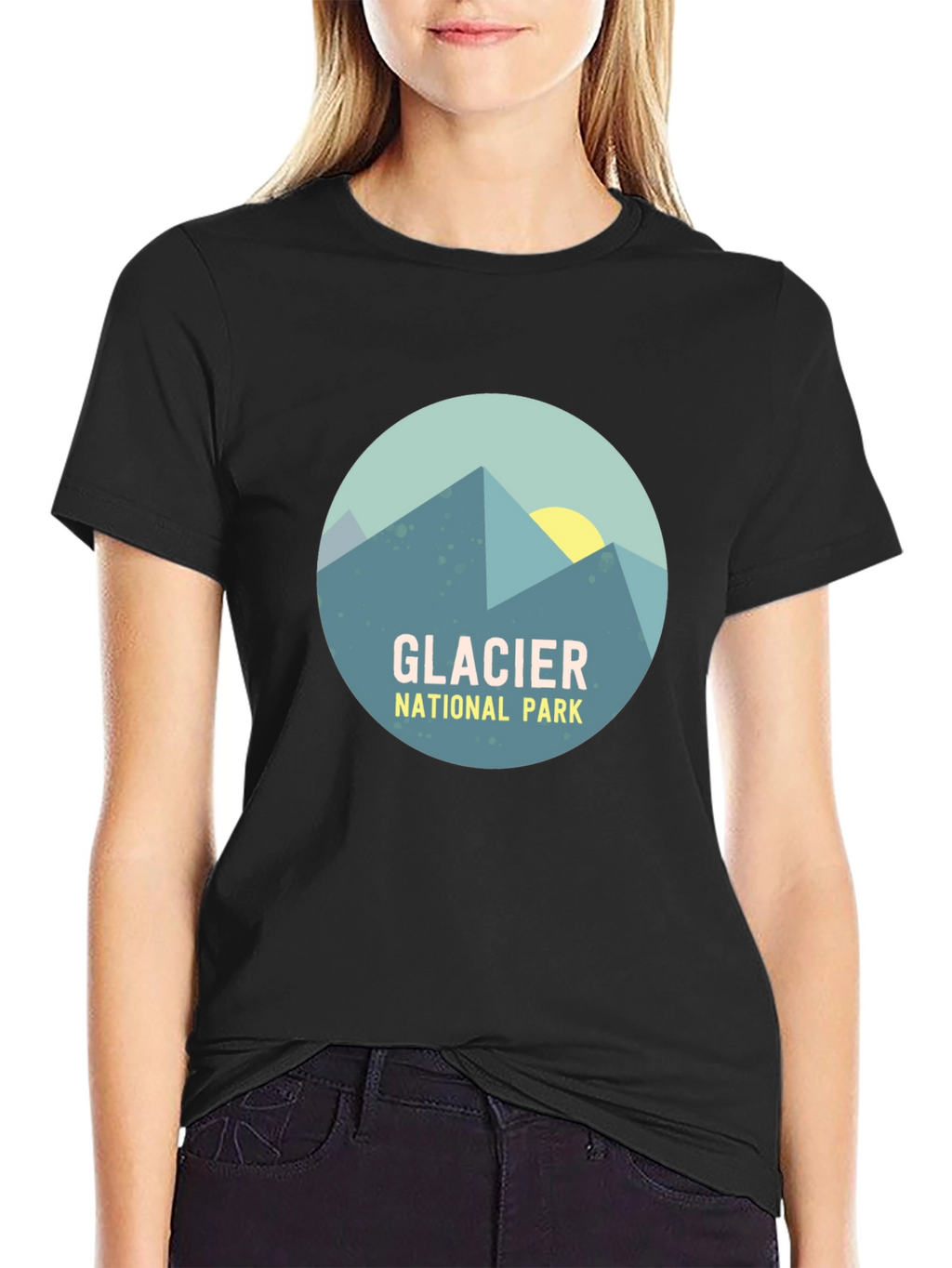Glacier National Park Graphic T-Shirt - Mountain Design