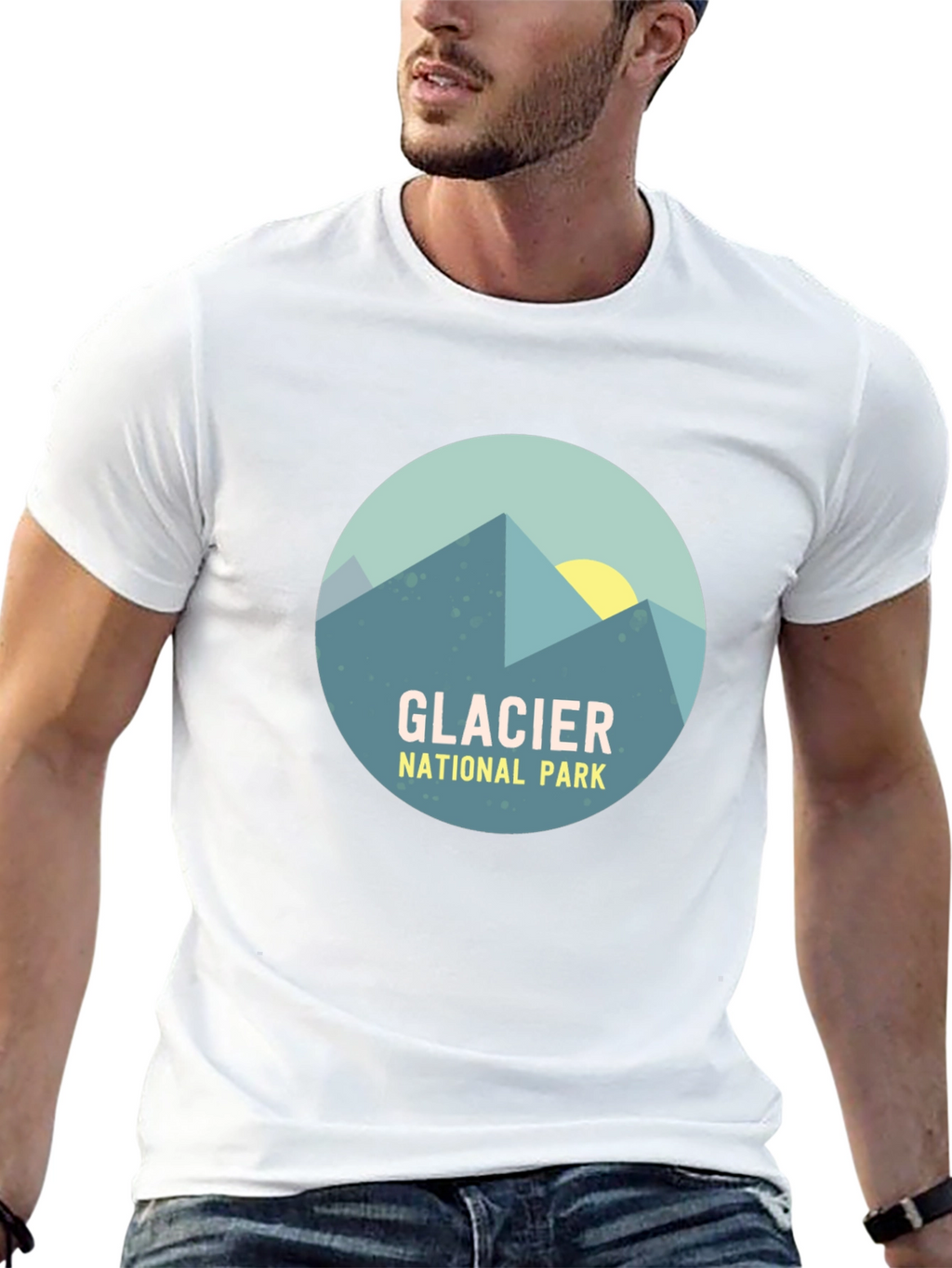 Glacier National Park Graphic T-Shirt - Mountain Design