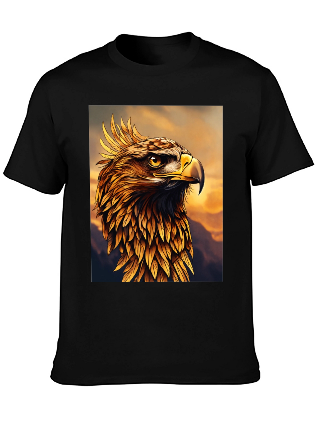 Majestic Golden Eagle Graphic Tee - Premium Quality