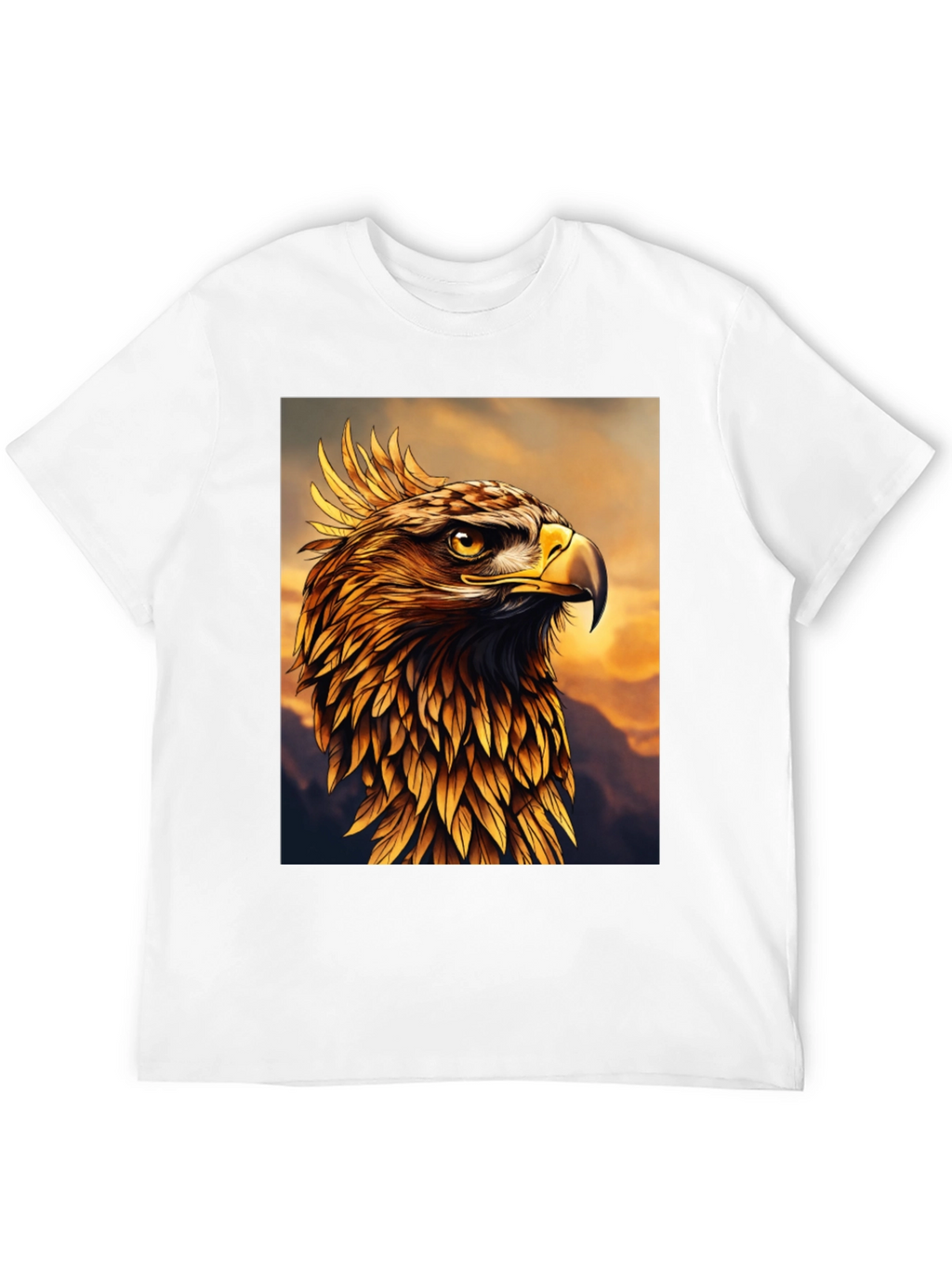 Majestic Golden Eagle Graphic Tee - Premium Quality