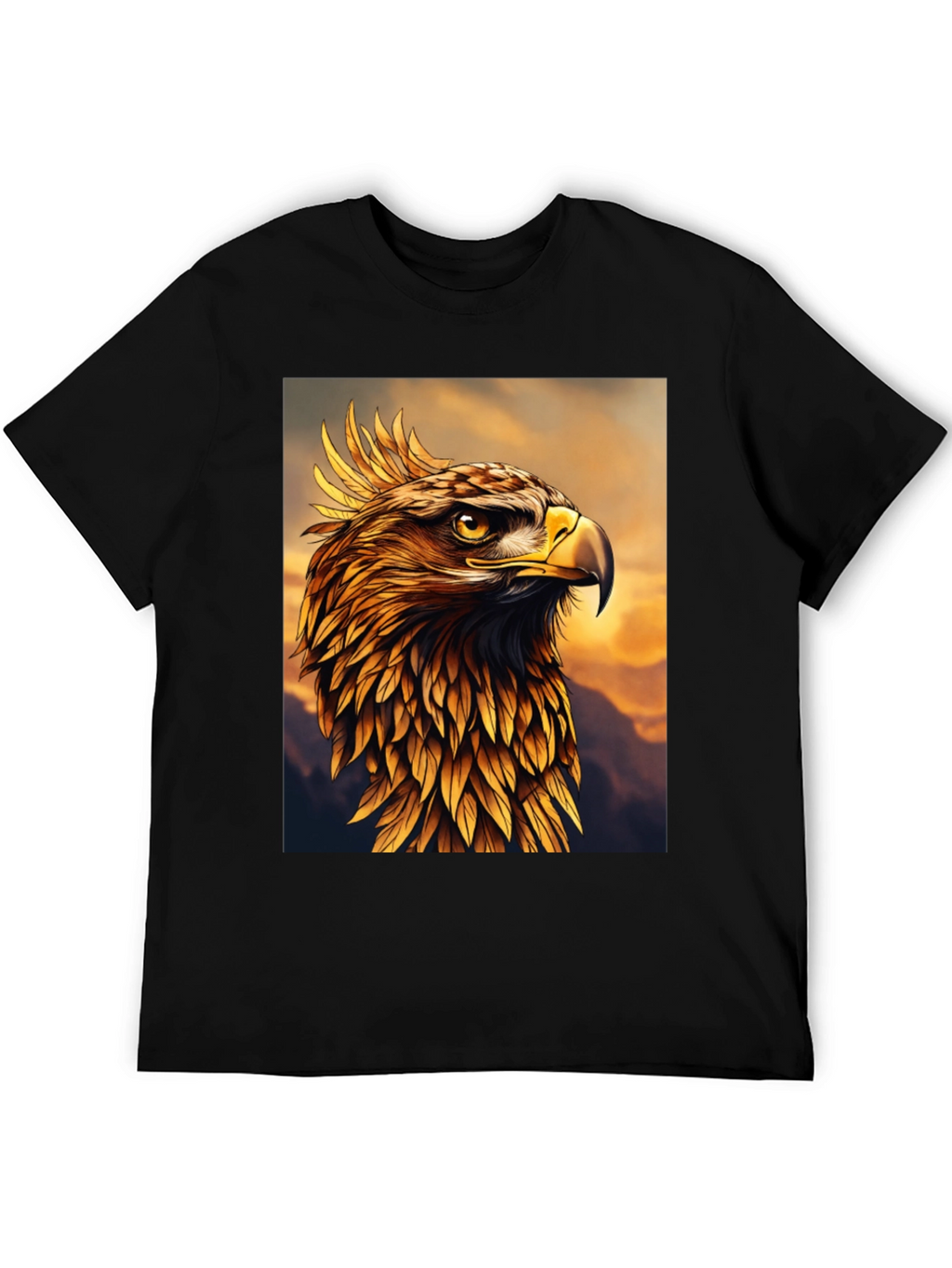 Majestic Golden Eagle Graphic Tee - Premium Quality