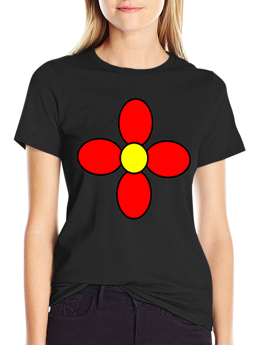 Retro Flower Graphic Tee - Bold Statement Shirt