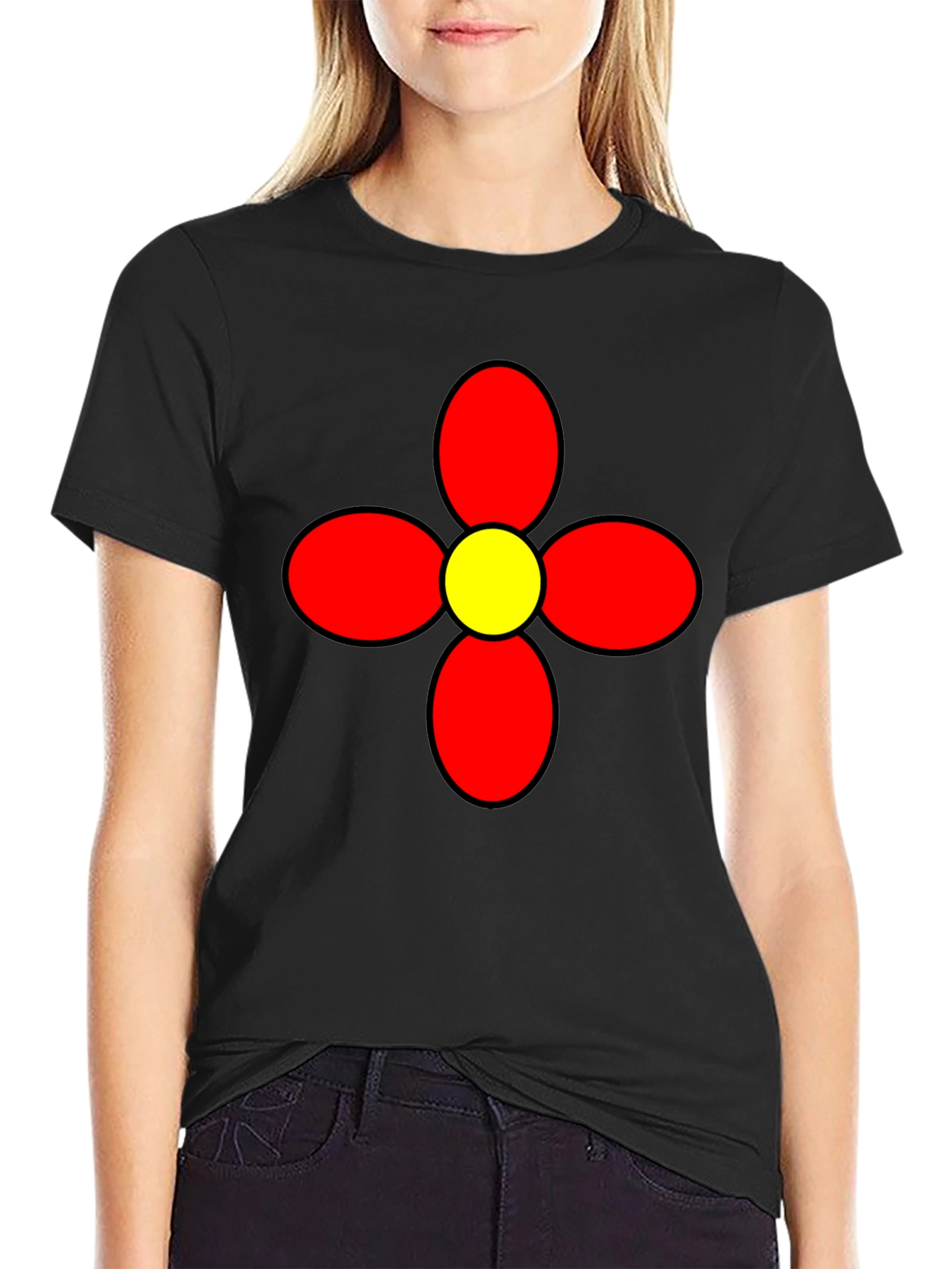 Retro Flower Graphic Tee - Bold Statement Shirt