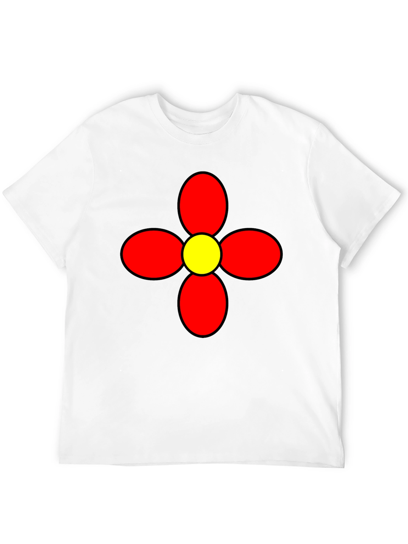 Retro Flower Graphic Tee - Bold Statement Shirt