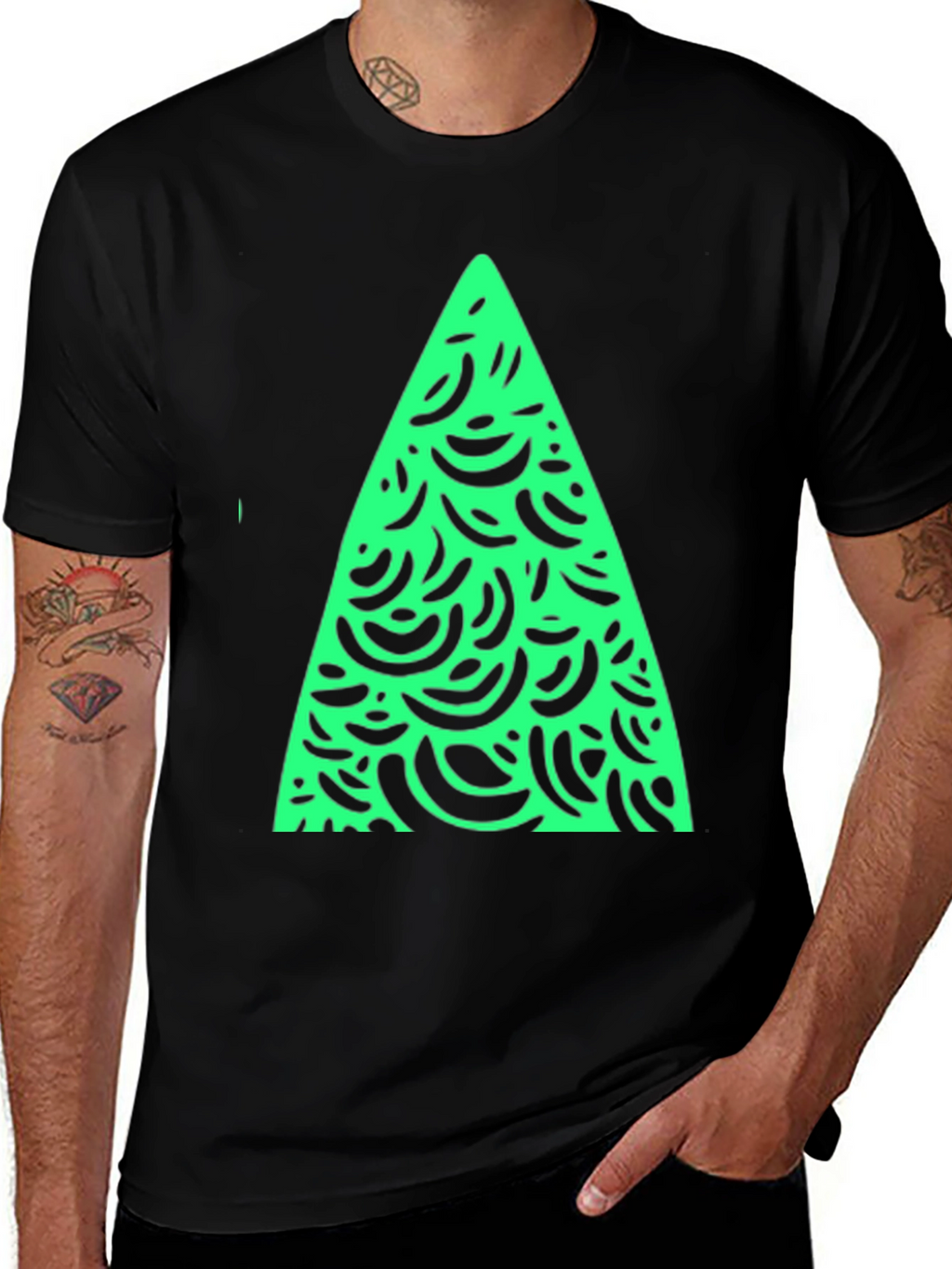 Funky Christmas Tree Graphic Tee