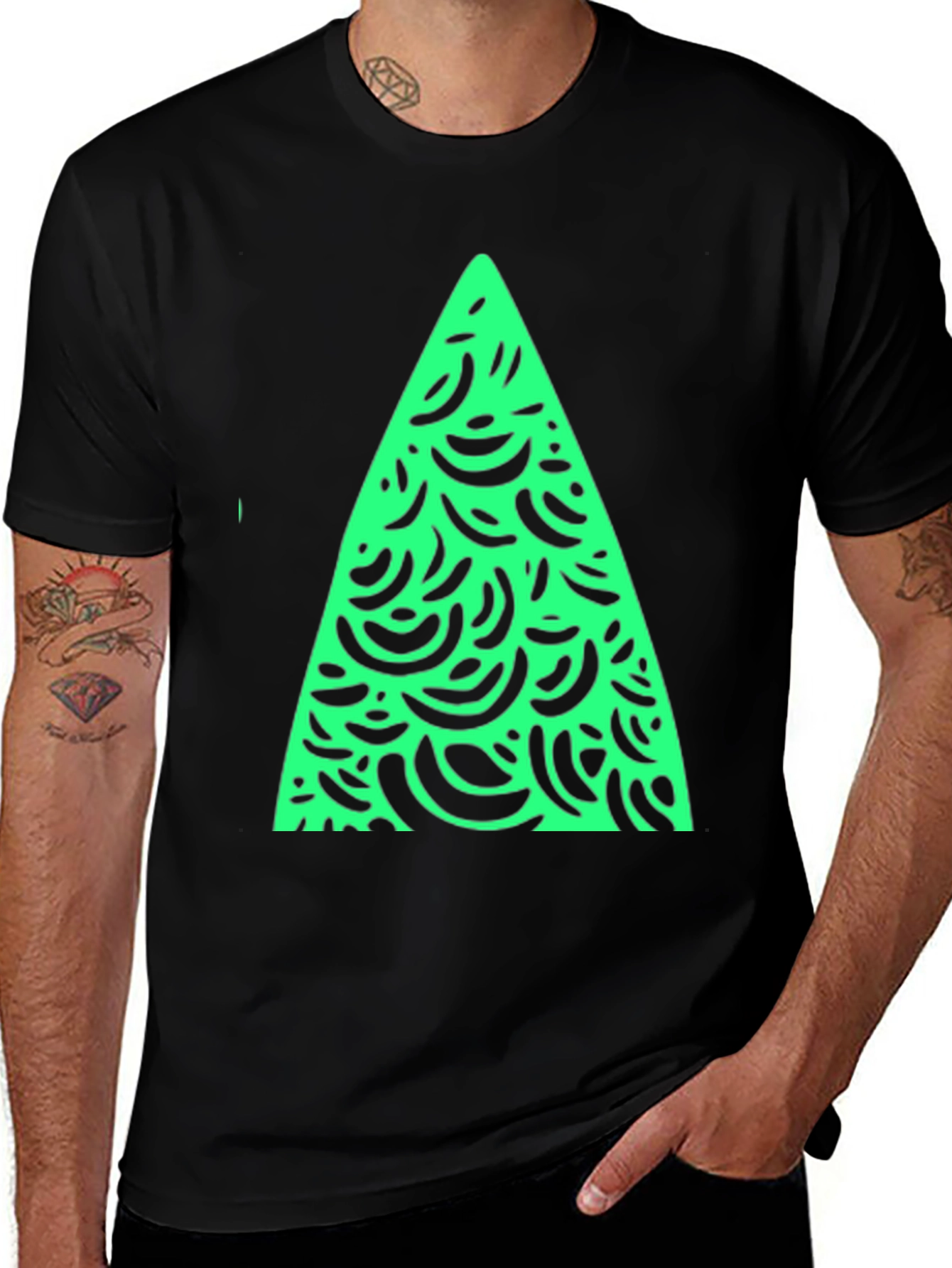Funky Christmas Tree Graphic Tee