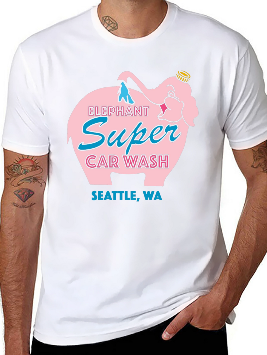 Elephant Super Car Wash T-Shirt Seattle WA