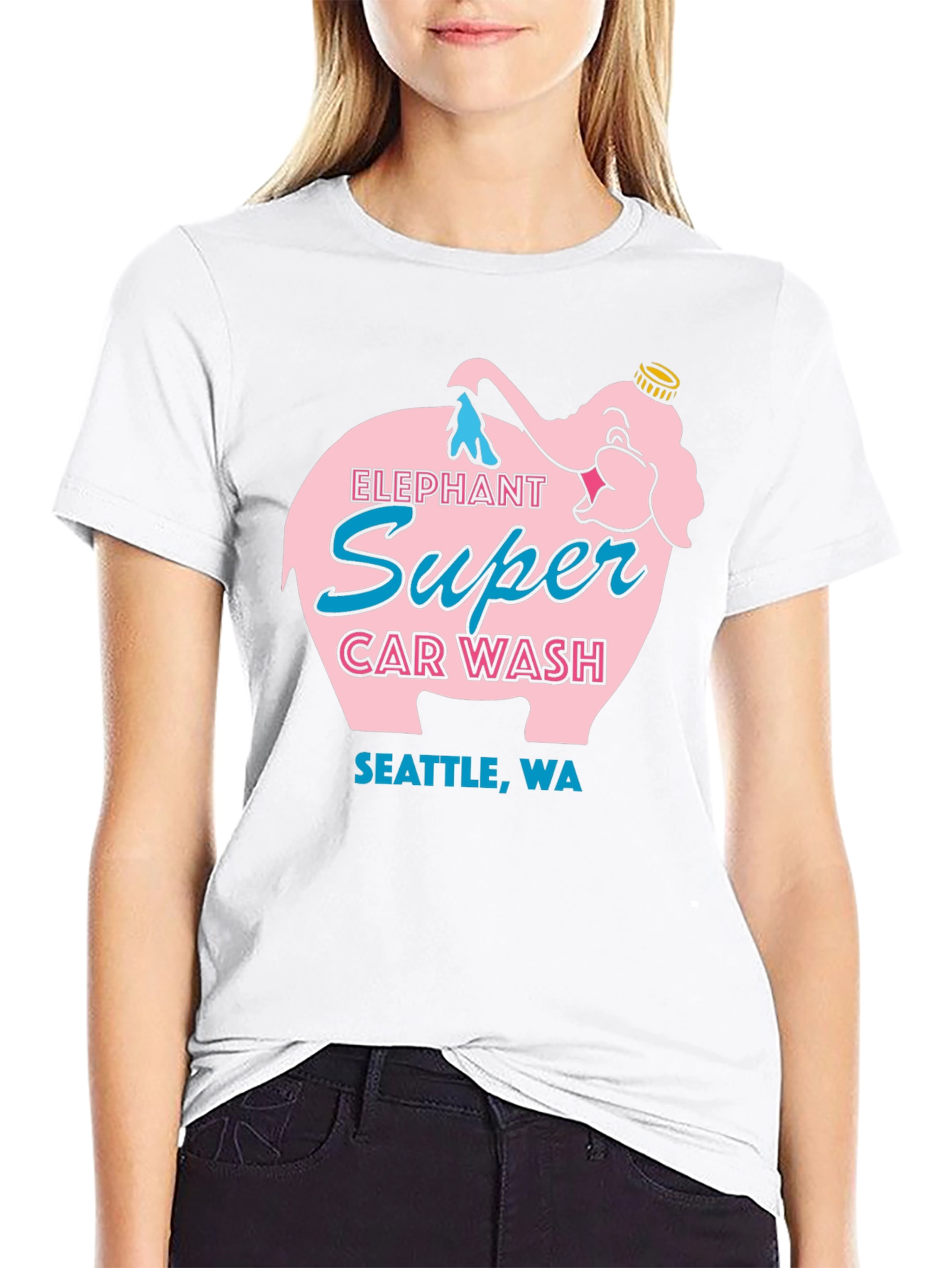 Elephant Super Car Wash T-Shirt Seattle WA