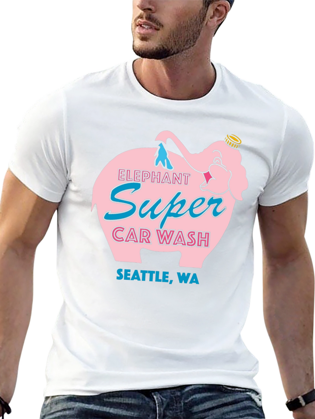Elephant Super Car Wash T-Shirt Seattle WA