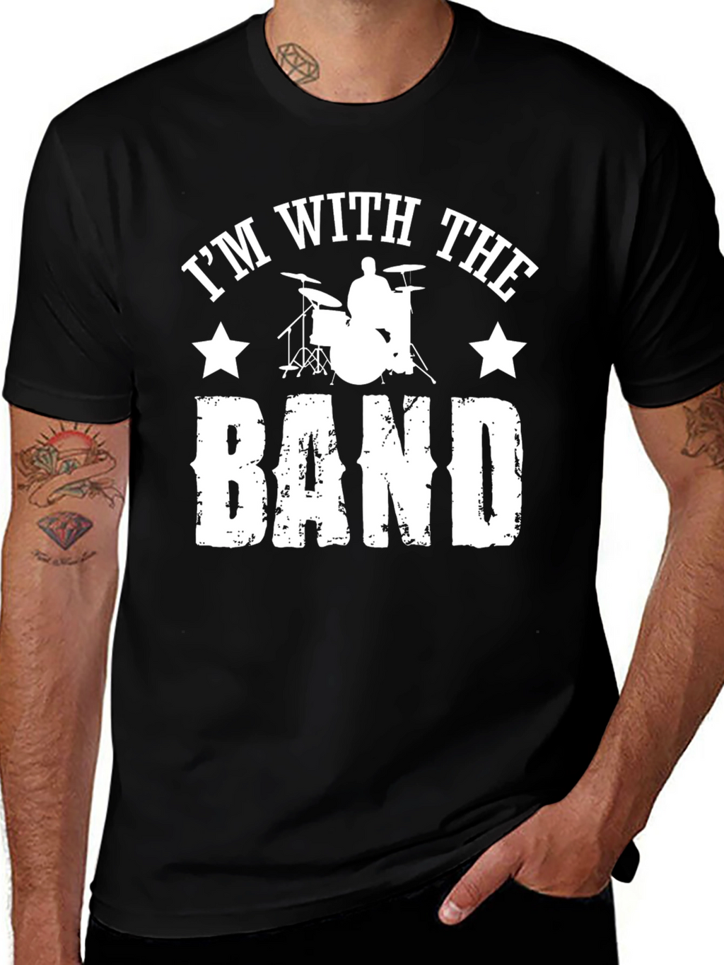 Im With The Band Drummer T-Shirt - Musician Tee