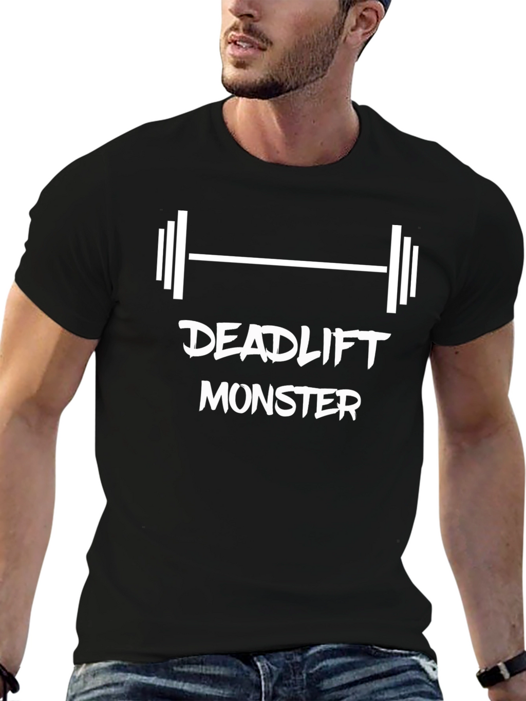 Deadlift Monster Graphic Tee - Gym Workout Shirt