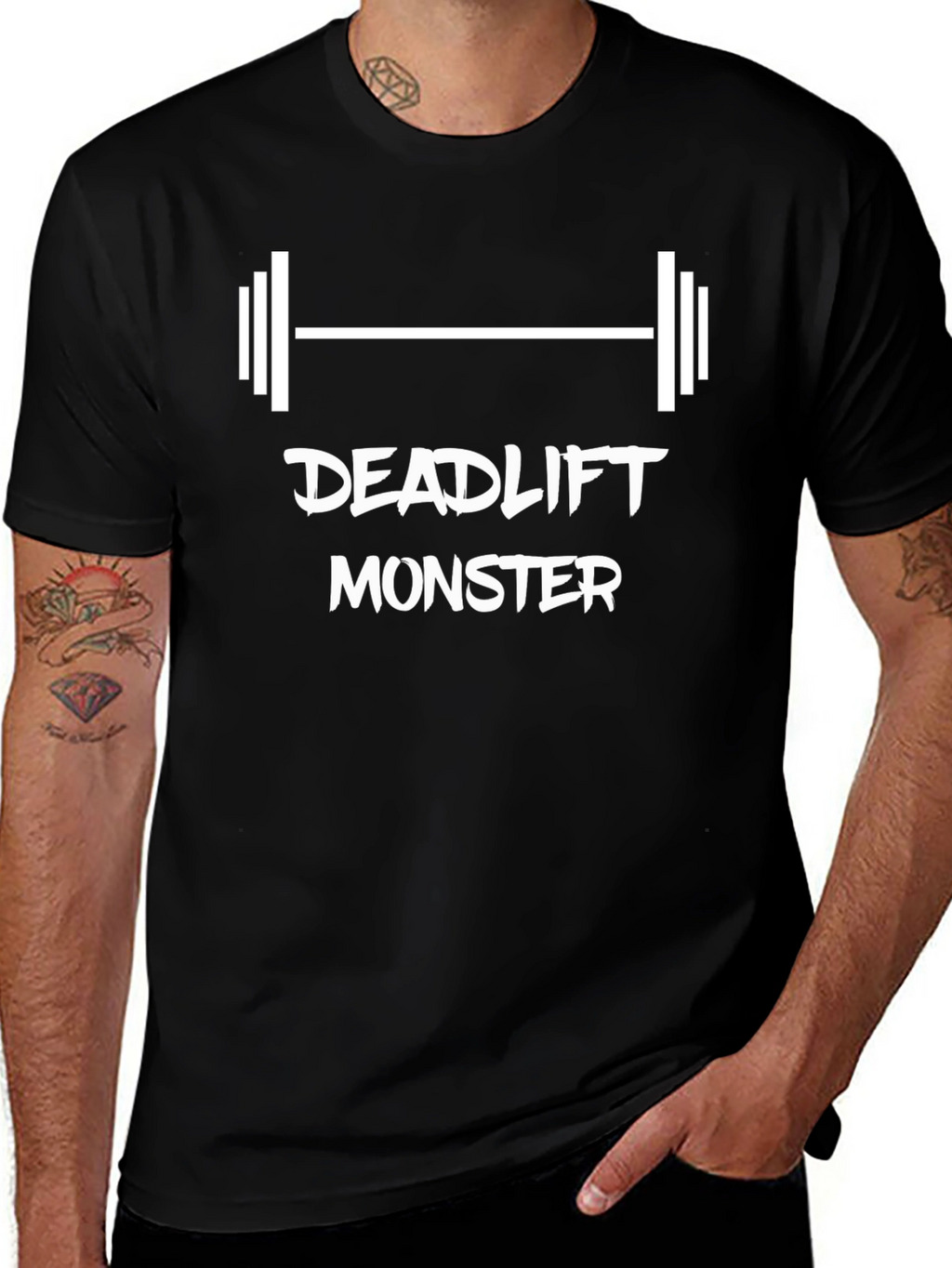 Deadlift Monster Graphic Tee - Gym Workout Shirt