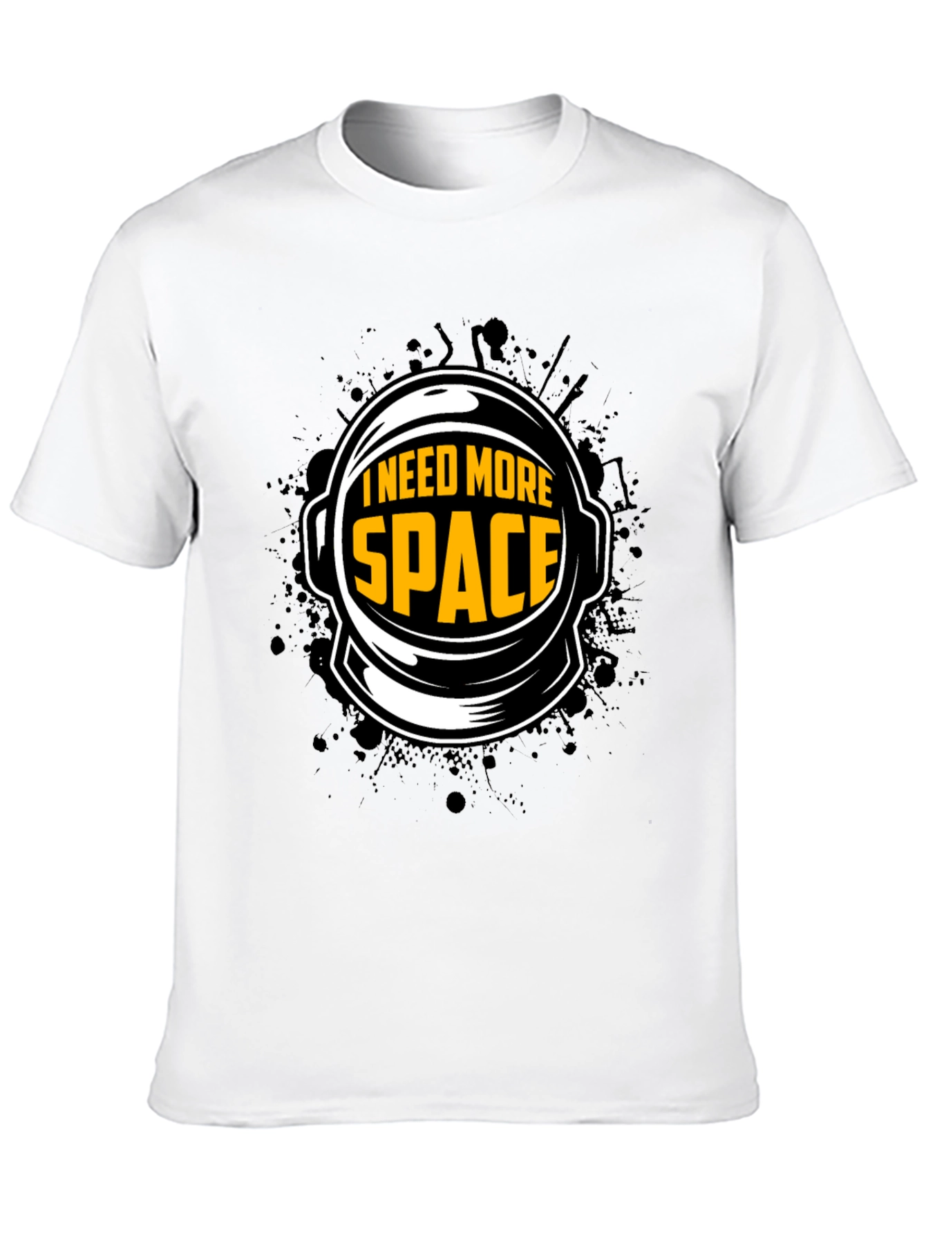 I Need More Space Astronaut Helmet Graphic T-Shirt