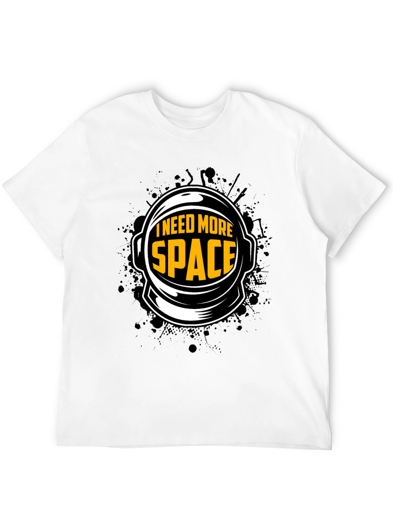 I Need More Space Astronaut Helmet Graphic T-Shirt