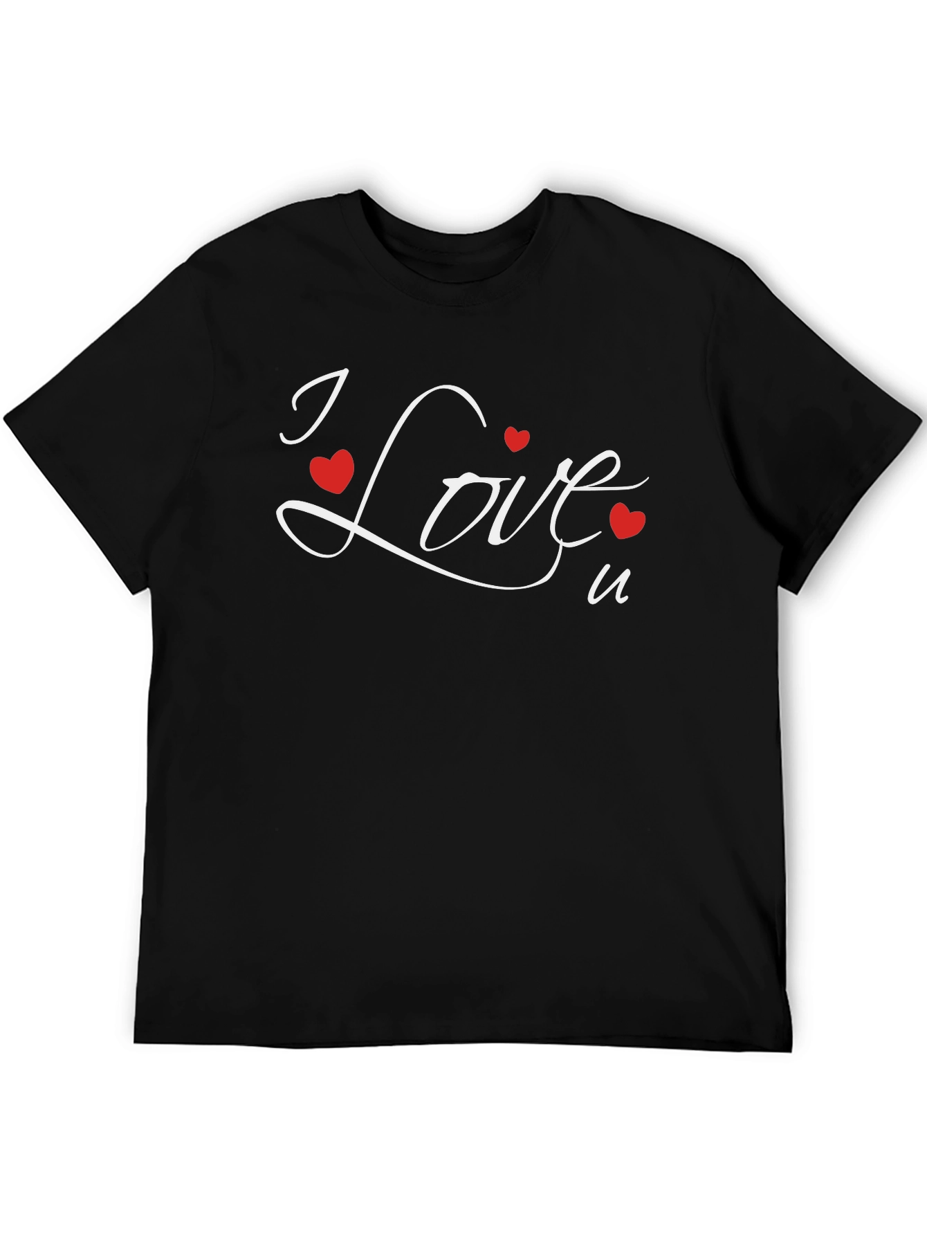 I Love U Graphic Tee - Soft Cotton Blend T-Shirt