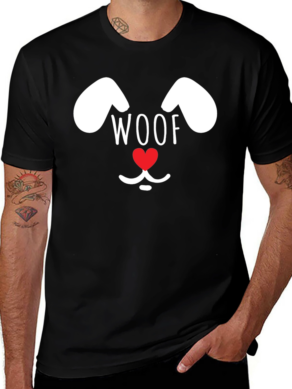 Woof Dog Face T-Shirt