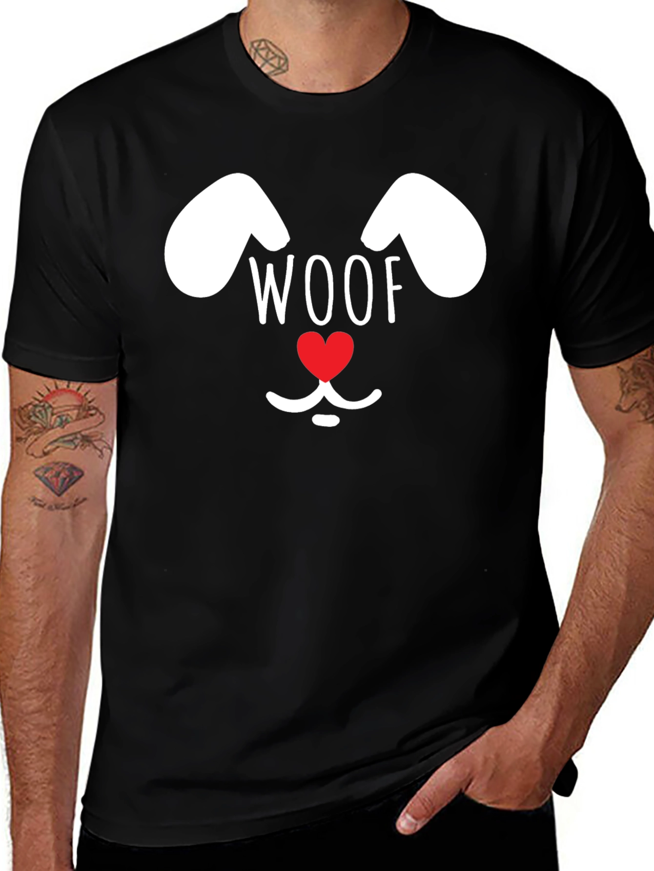 Woof Dog Face T-Shirt