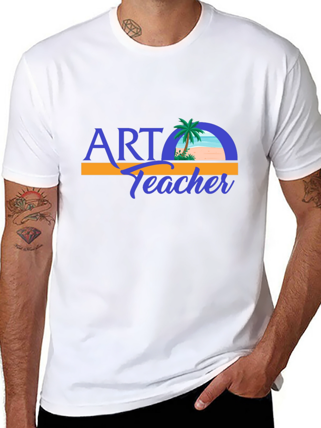 Art Teacher T-Shirt - Beach Design