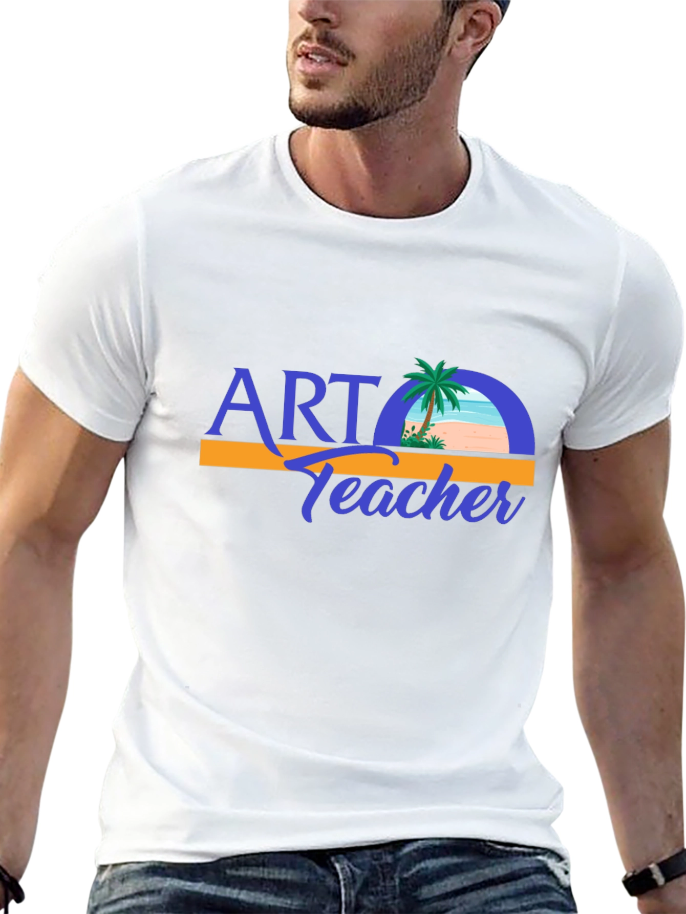 Art Teacher T-Shirt - Beach Design