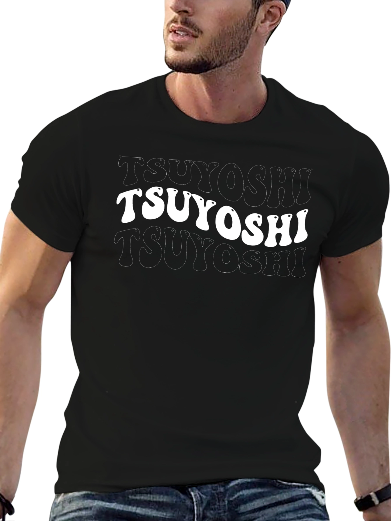 Tsuyoshi Retro Graphic T-Shirt - Black