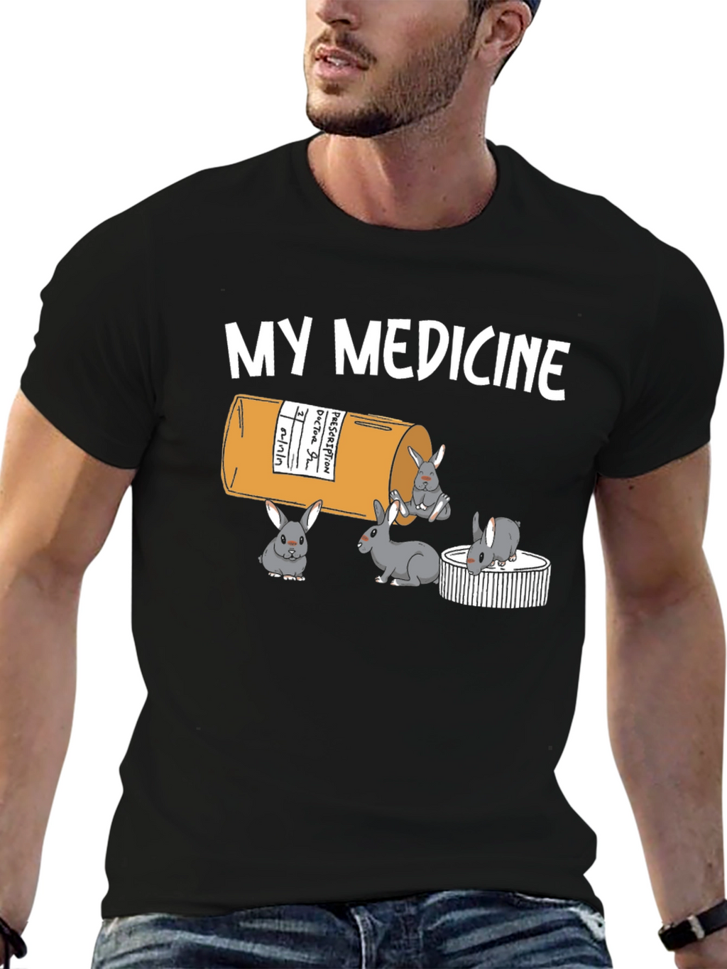 My Medicine Rabbit T-Shirt - Funny Bunny Tee