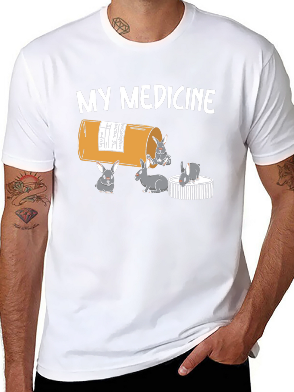 My Medicine Rabbit T-Shirt - Funny Bunny Tee