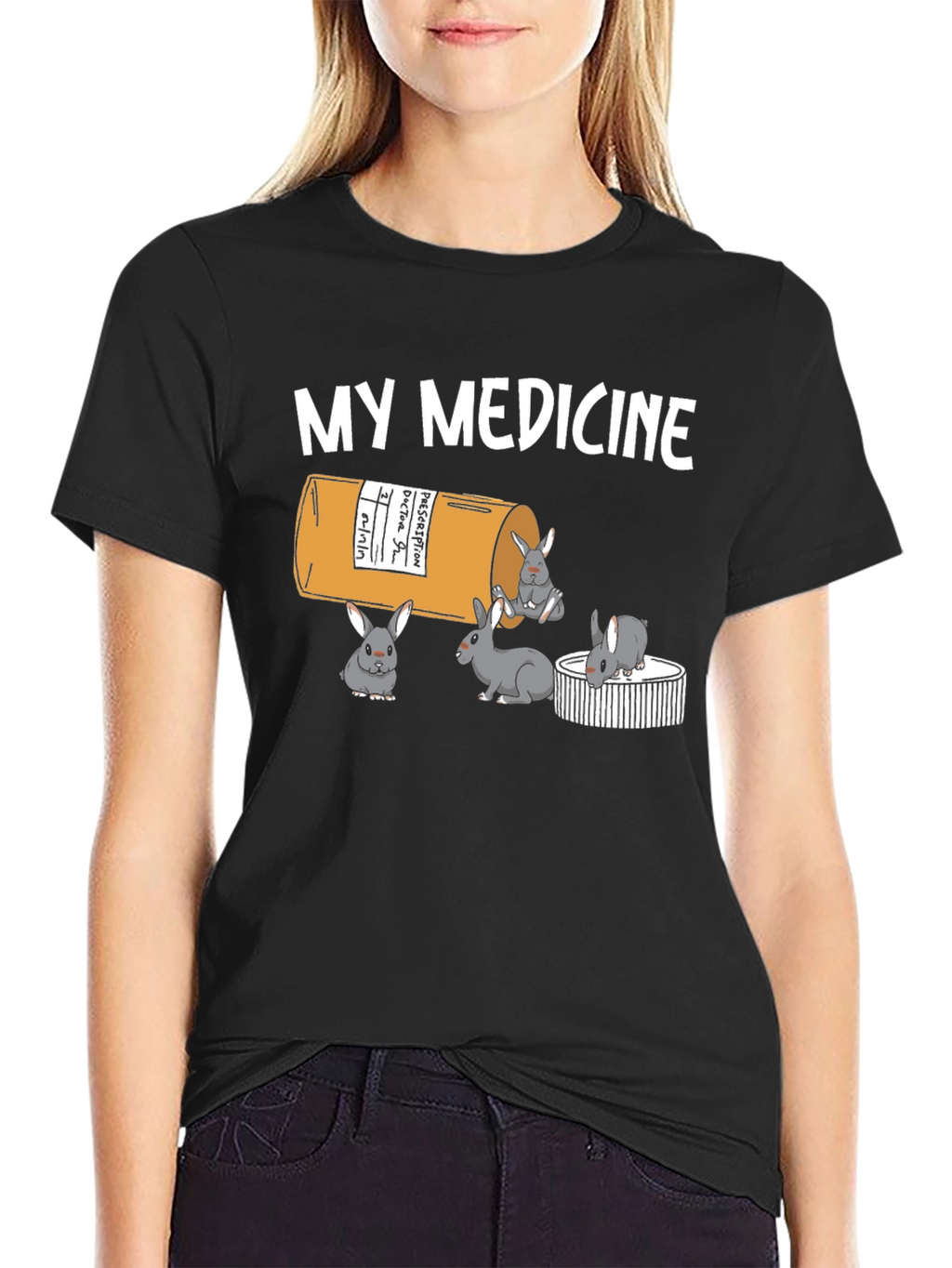 My Medicine Rabbit T-Shirt - Funny Bunny Tee