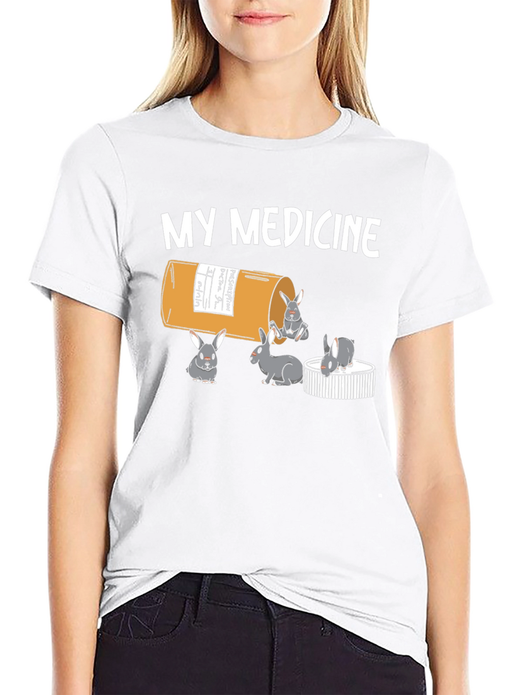 My Medicine Rabbit T-Shirt - Funny Bunny Tee