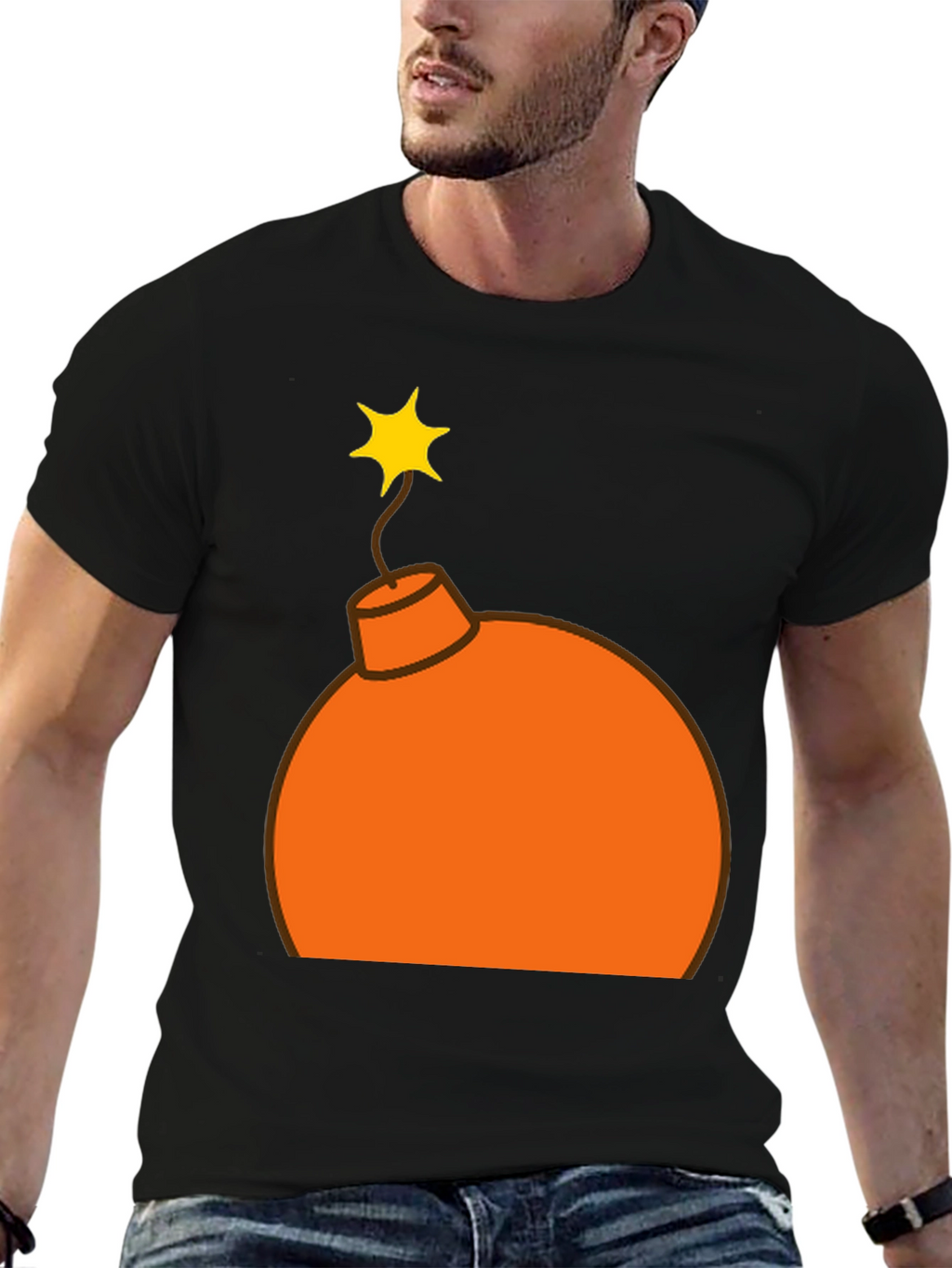 Novelty Bomb Graphic T-Shirt - Black
