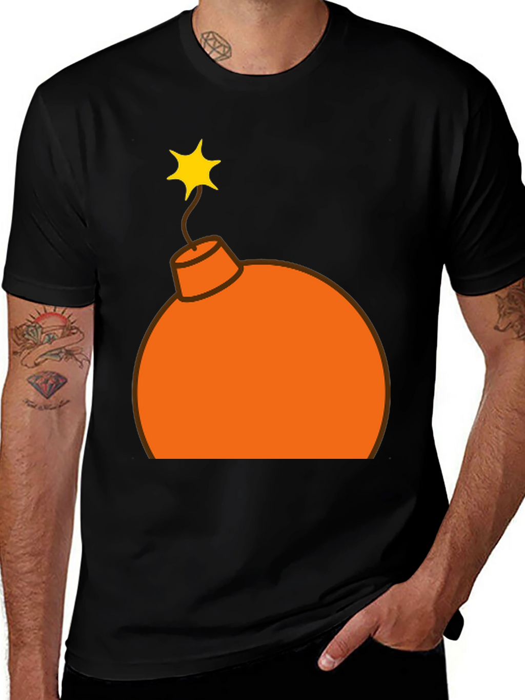 Novelty Bomb Graphic T-Shirt - Black