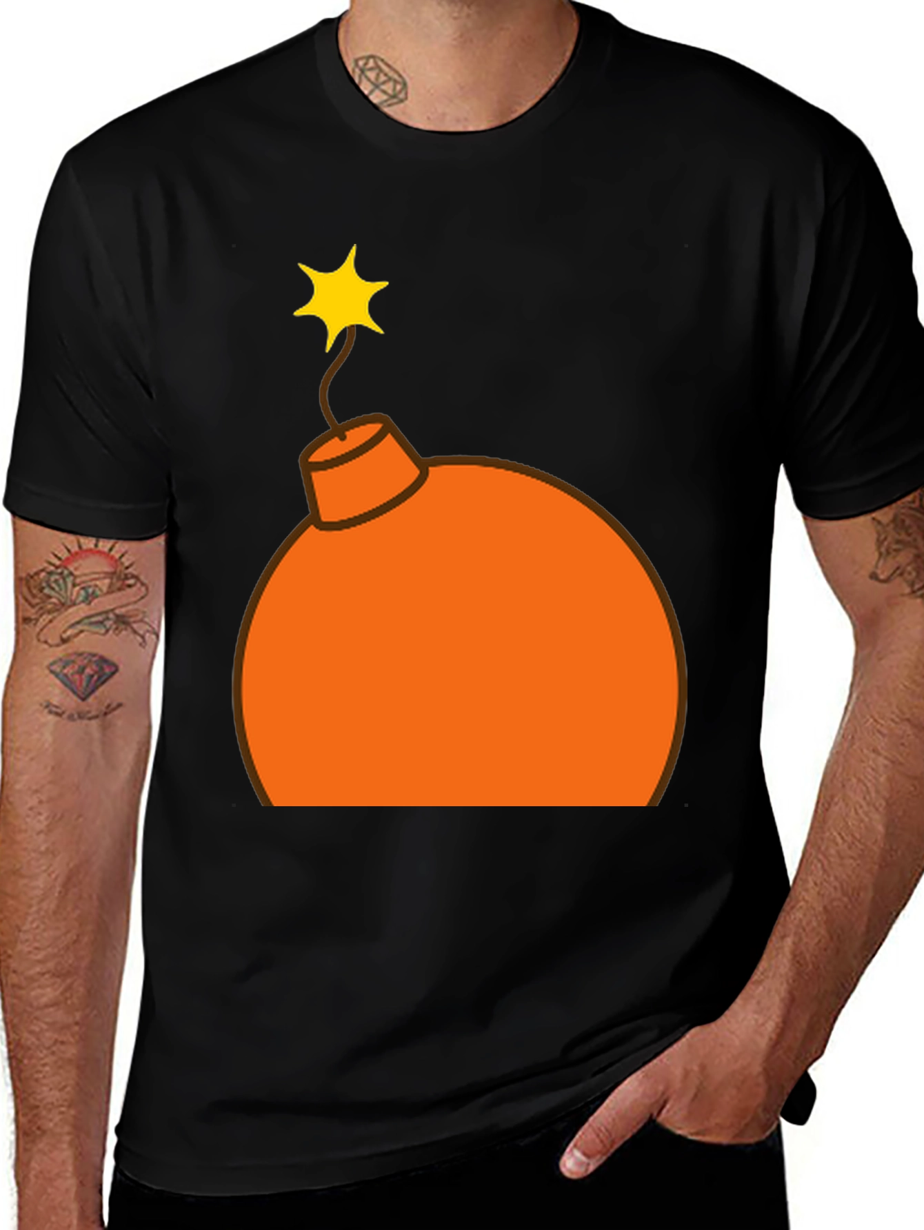 Novelty Bomb Graphic T-Shirt - Black