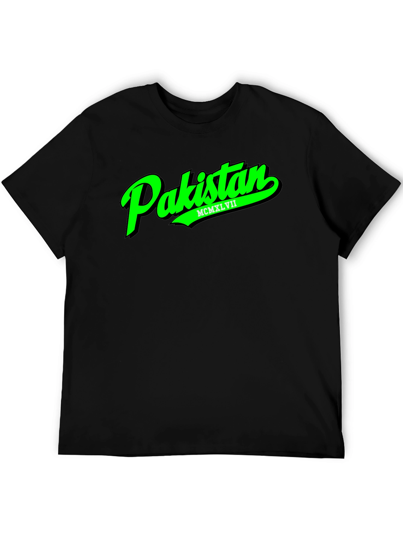 Pakistan T-Shirt - Green Text Graphic Tee