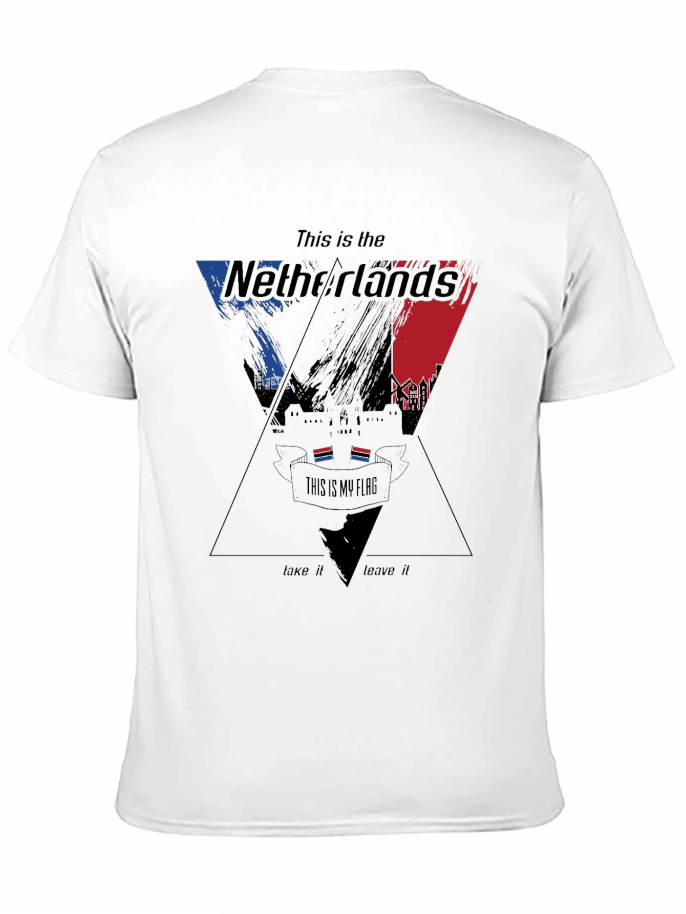 Netherlands Flag Graphic Print T-Shirt