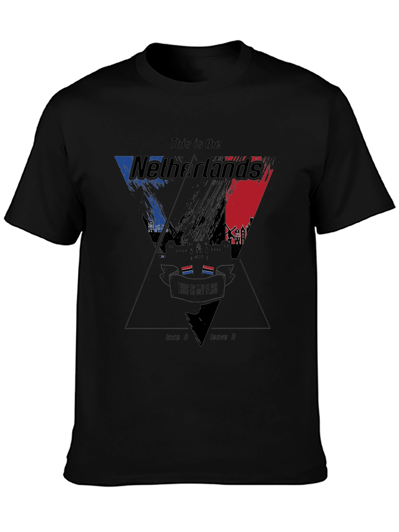 Netherlands Flag Graphic Print T-Shirt