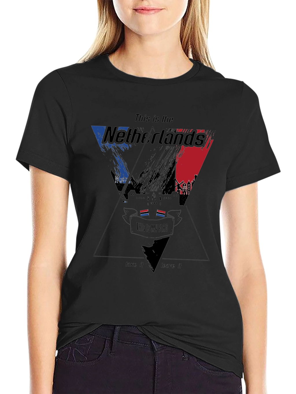Netherlands Flag Graphic Print T-Shirt