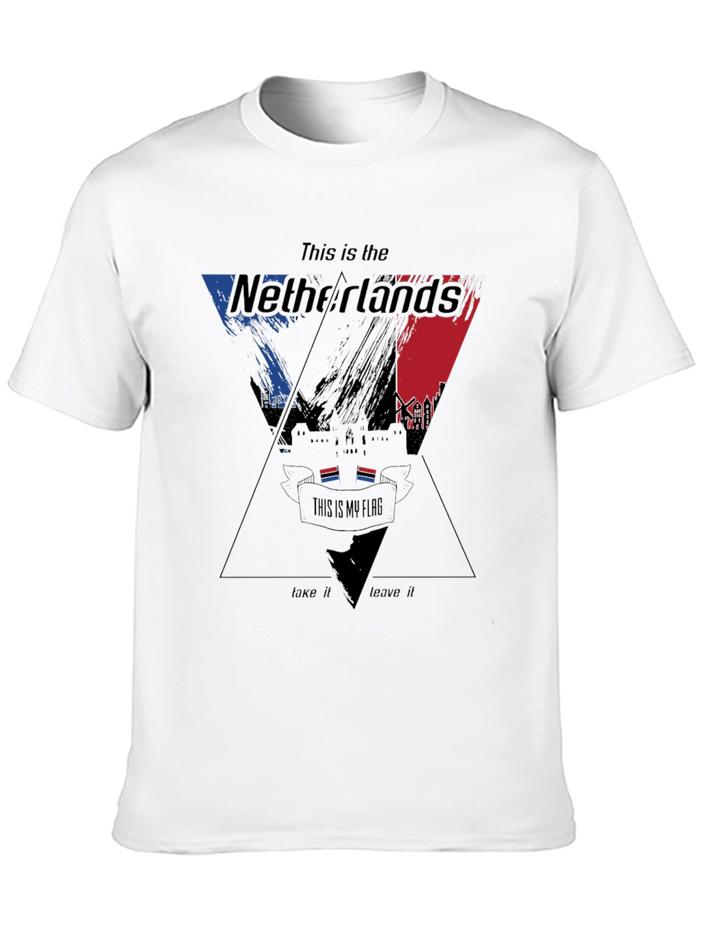 Netherlands Flag Graphic Print T-Shirt