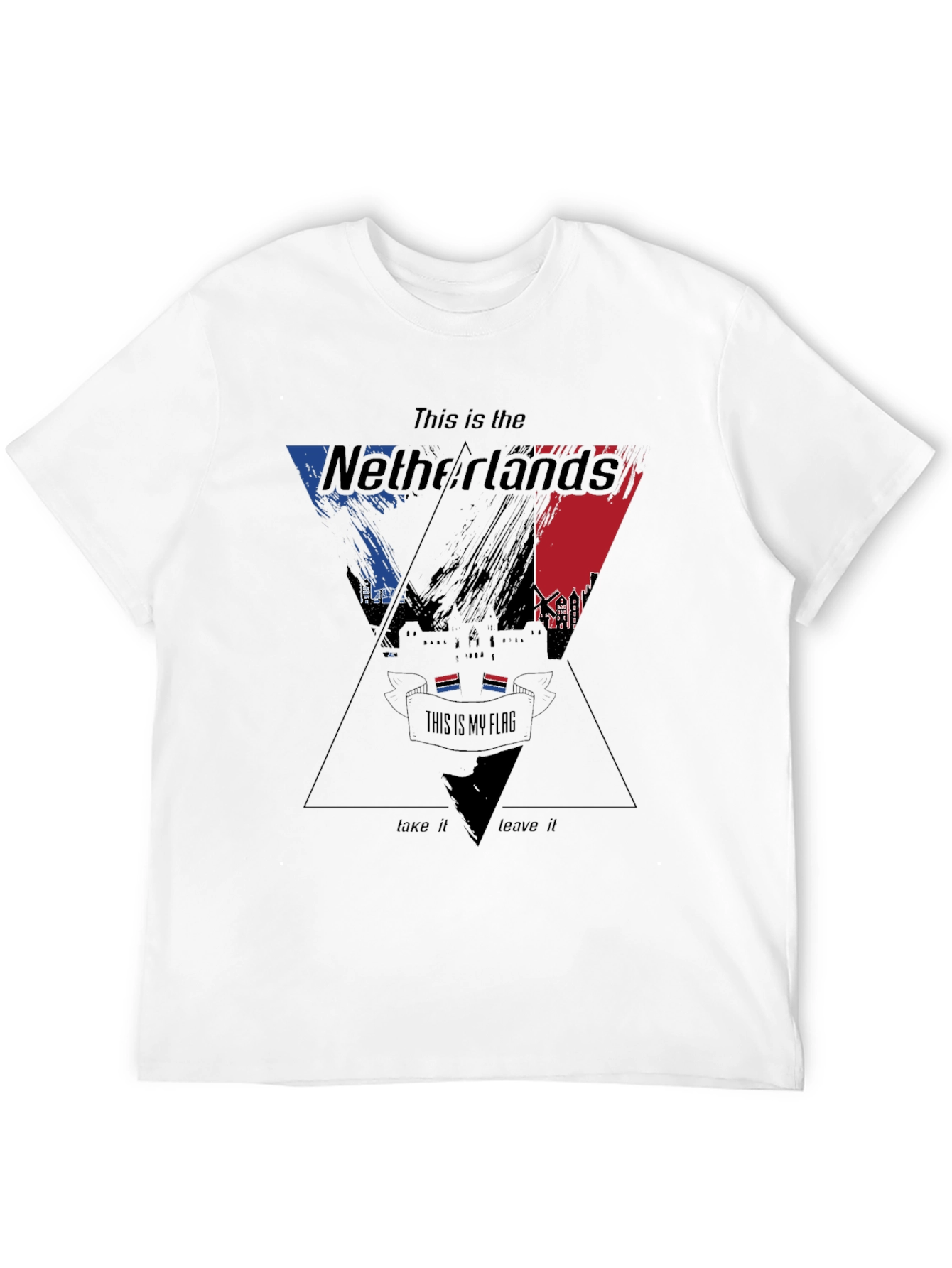 Netherlands Flag Graphic Print T-Shirt