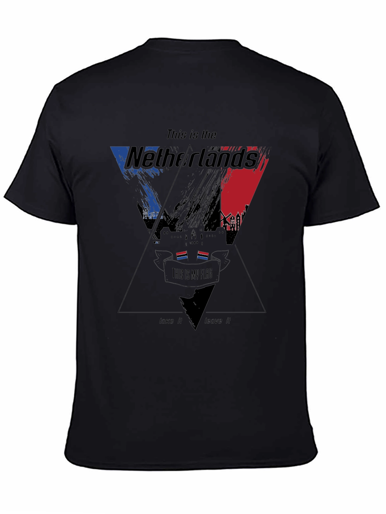 Netherlands Flag Graphic Print T-Shirt
