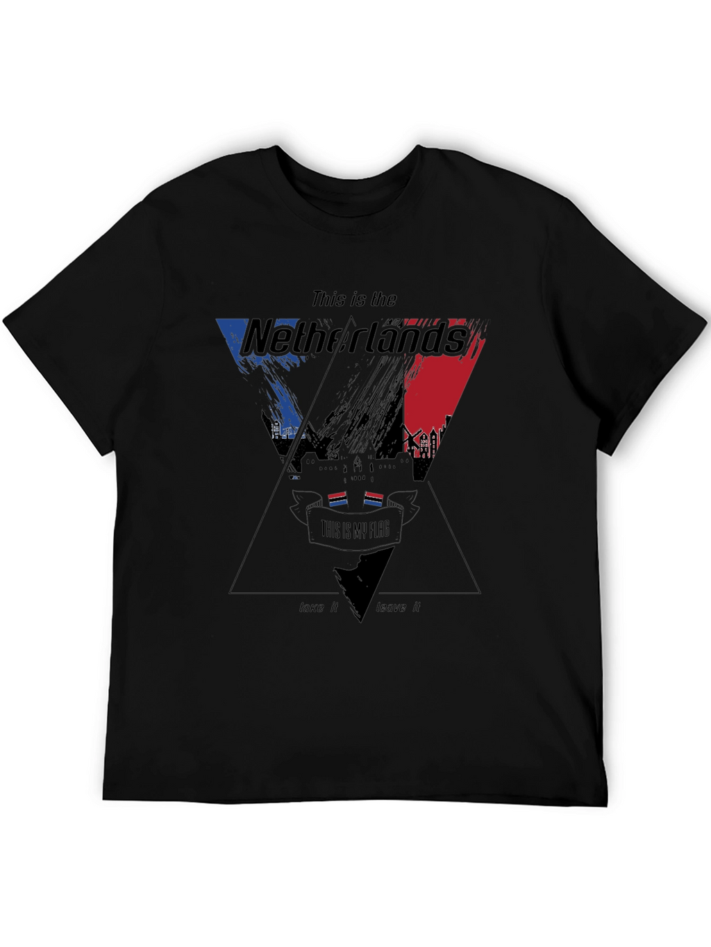 Netherlands Flag Graphic Print T-Shirt