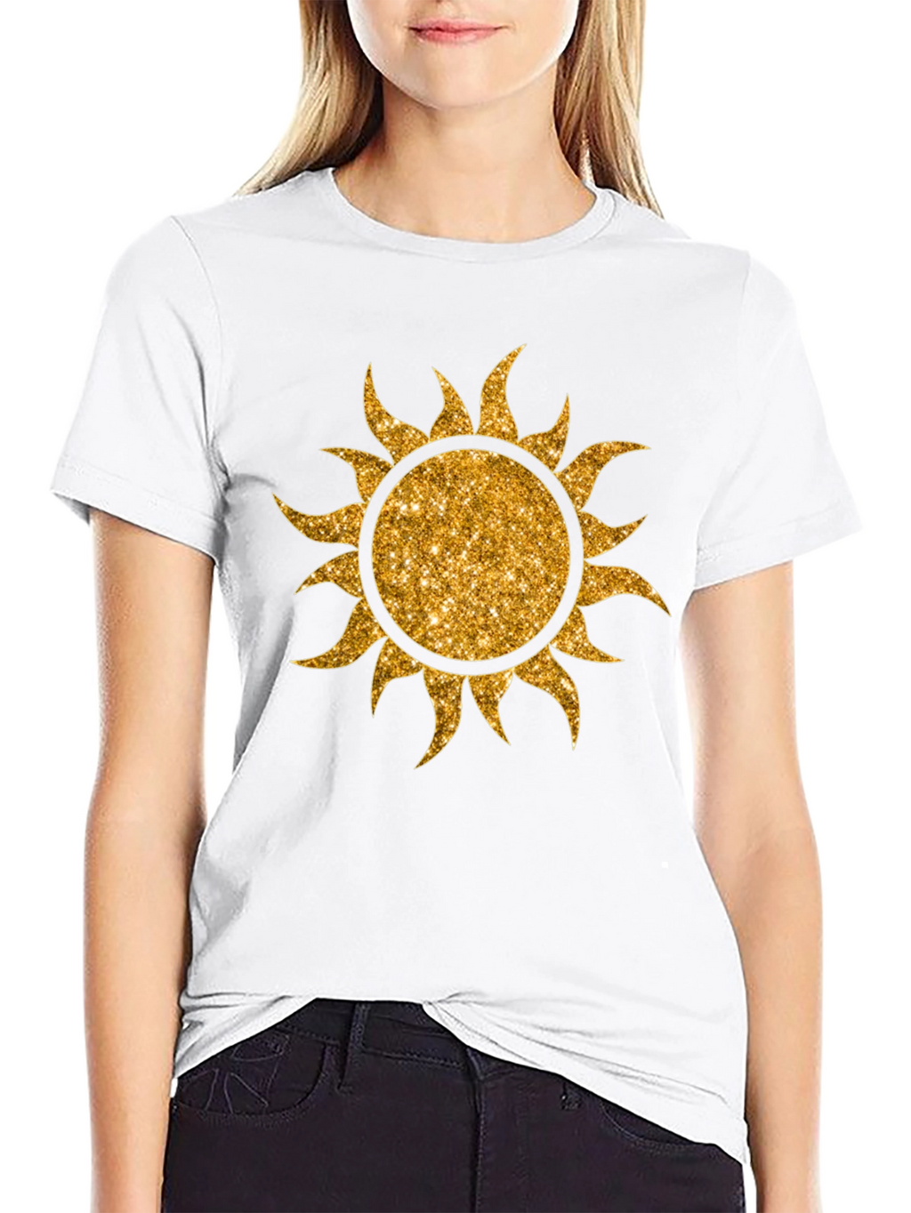 Golden Sun Graphic T-Shirt - Black