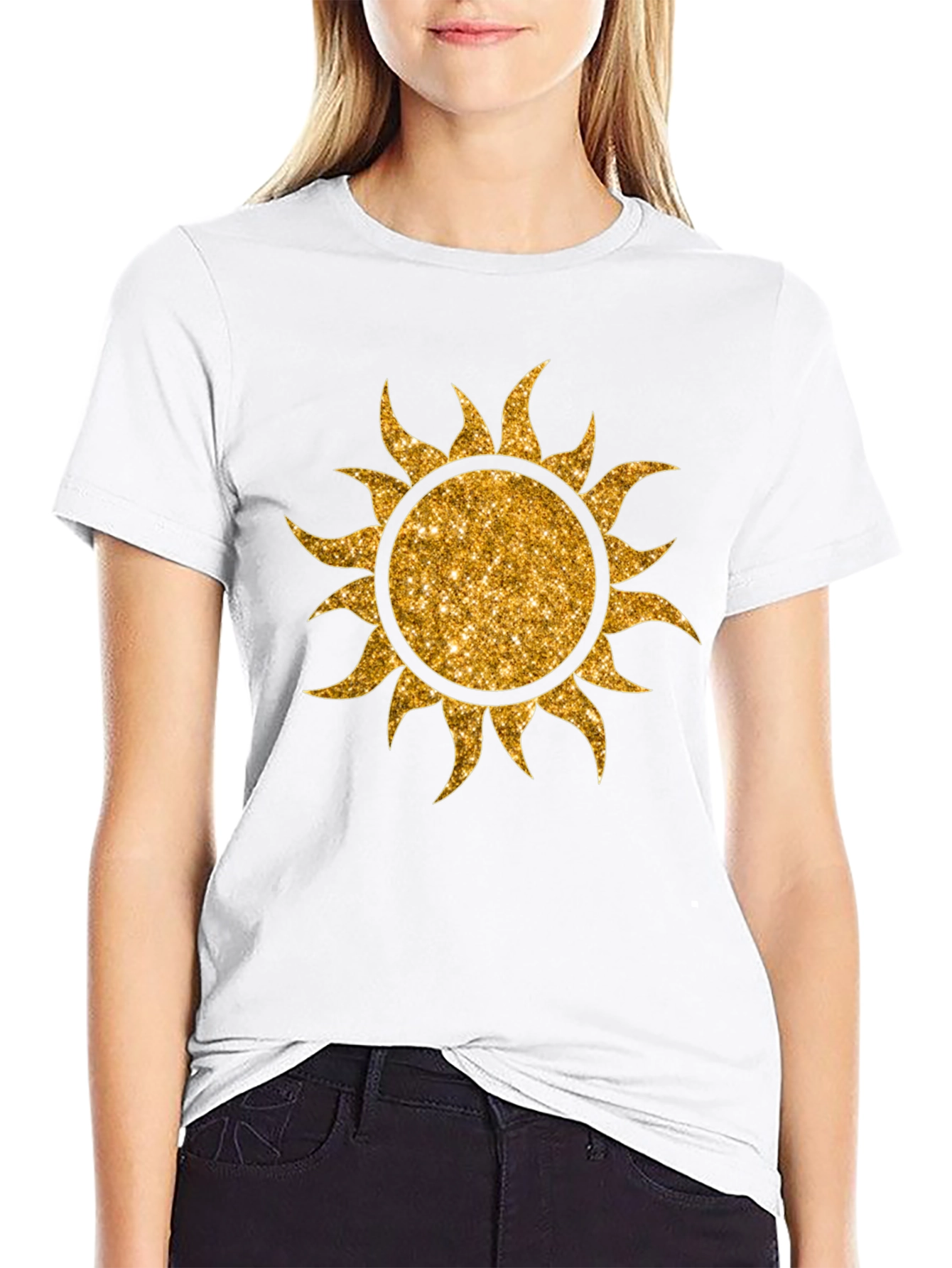 Golden Sun Graphic T-Shirt - Black