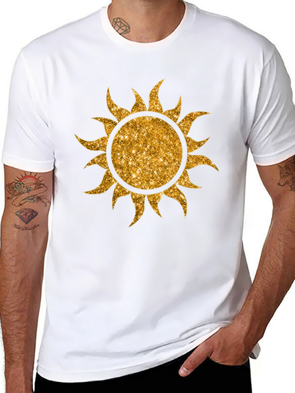 Golden Sun Graphic T-Shirt - Black