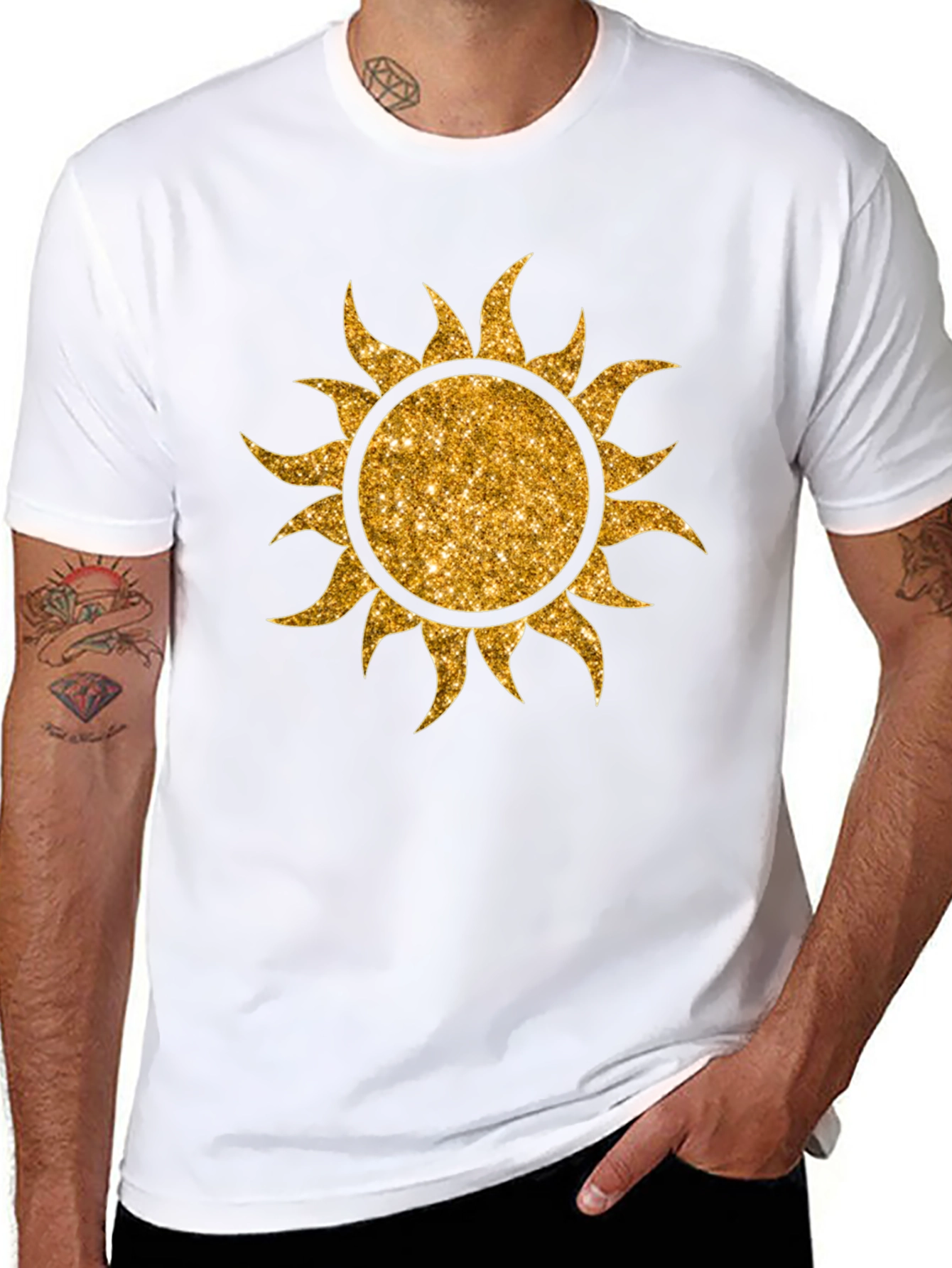 Golden Sun Graphic T-Shirt - Black