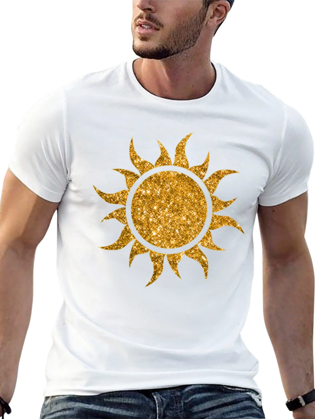 Golden Sun Graphic T-Shirt - Black