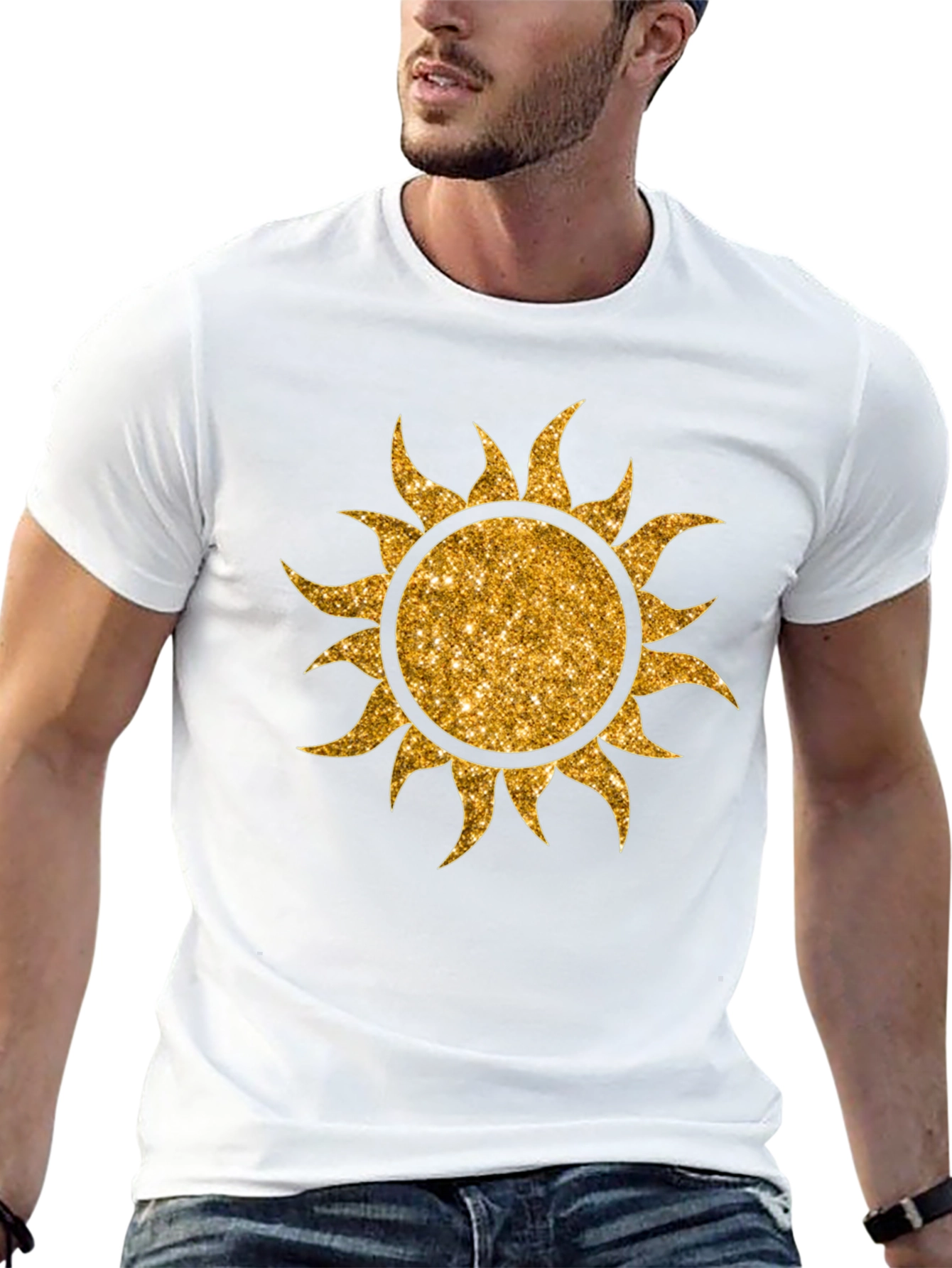 Golden Sun Graphic T-Shirt - Black