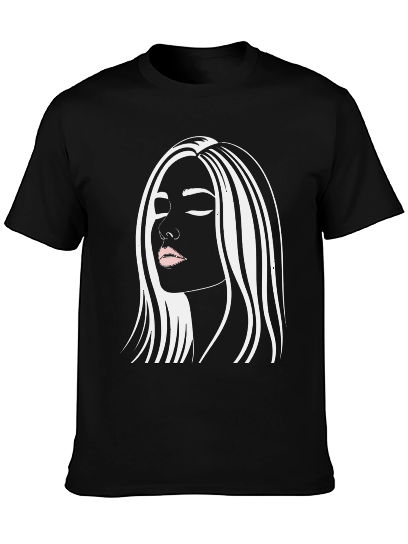 Woman Graphic Black Tee Shirt